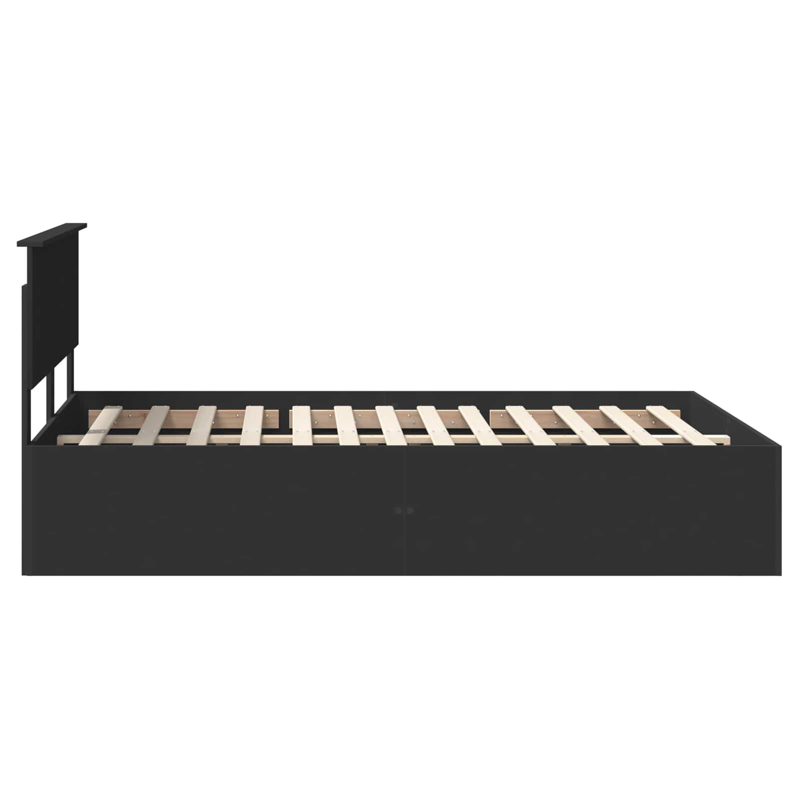 vidaXL Ramka łóżka Czarny 150 x 200 cm Materiał drewnopochodny