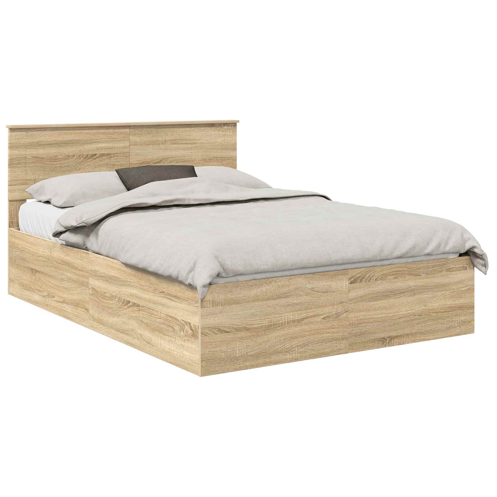 vidaXL Ramka łóżka Dąb Sonoma 150 x 200 cm Materiał drewnopochodny