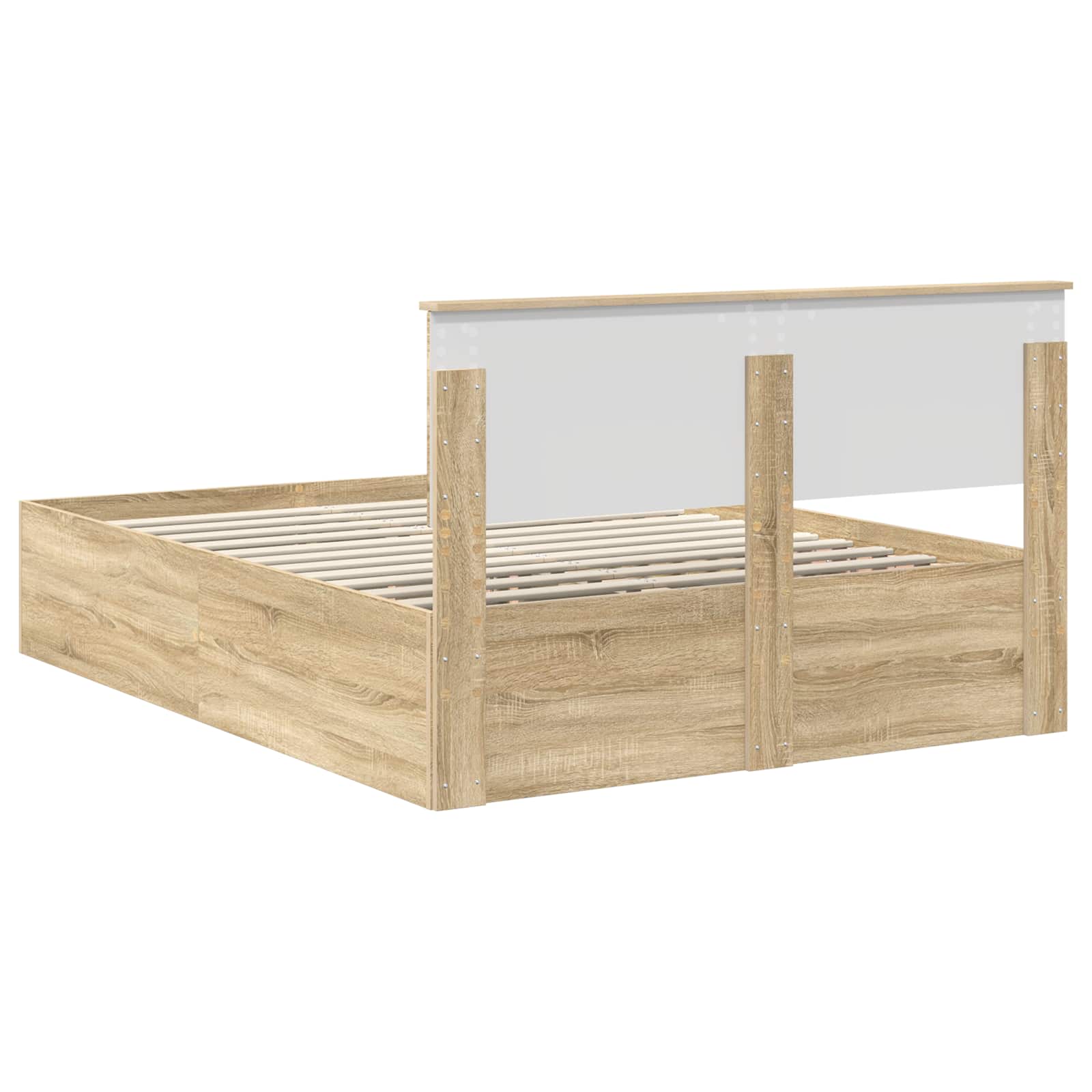 vidaXL Ramka łóżka Dąb Sonoma 150 x 200 cm Materiał drewnopochodny