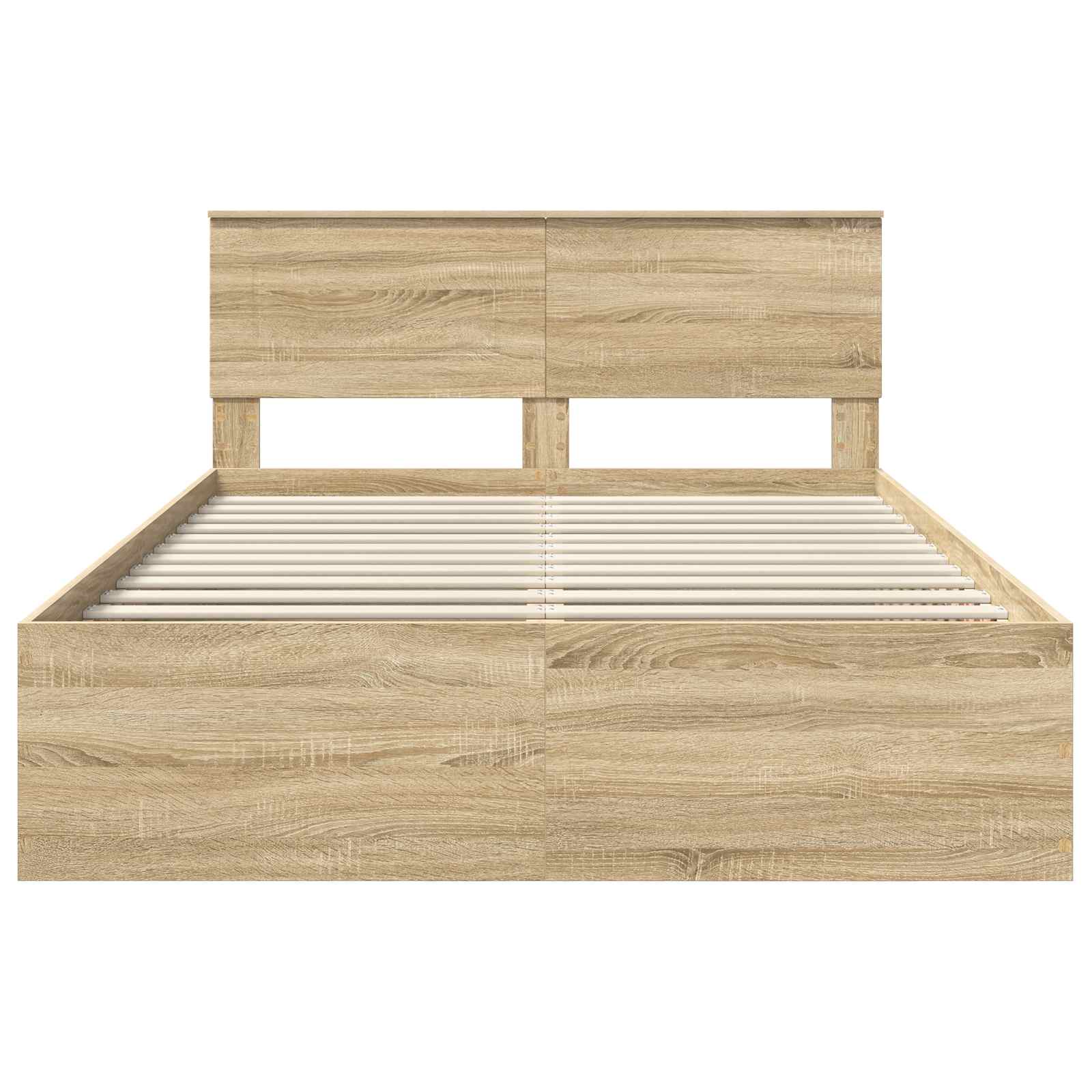 vidaXL Ramka łóżka Dąb Sonoma 150 x 200 cm Materiał drewnopochodny