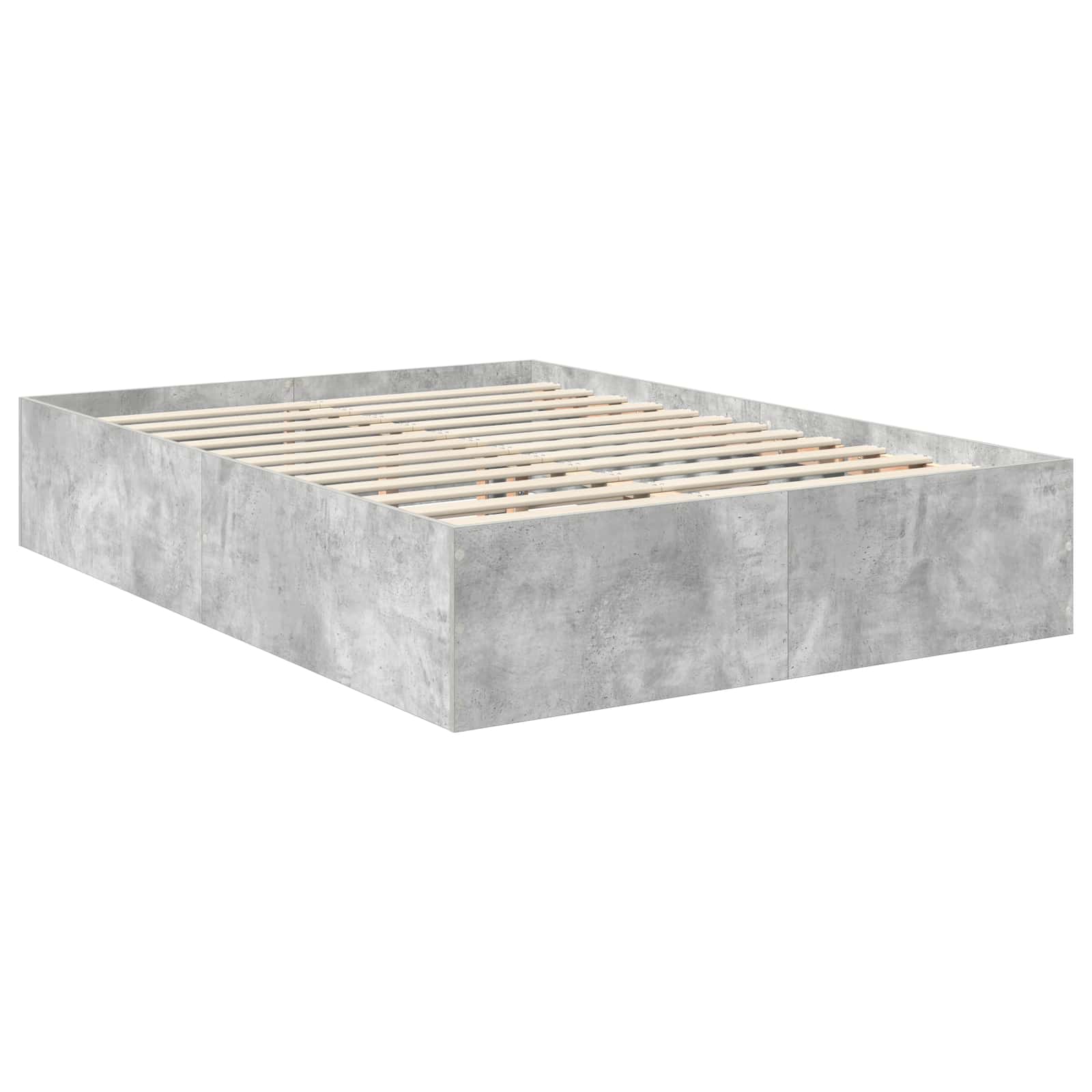 vidaXL Ramka łóżka Betonowy szary 150 x 200 cm Materiał drewnopochodny