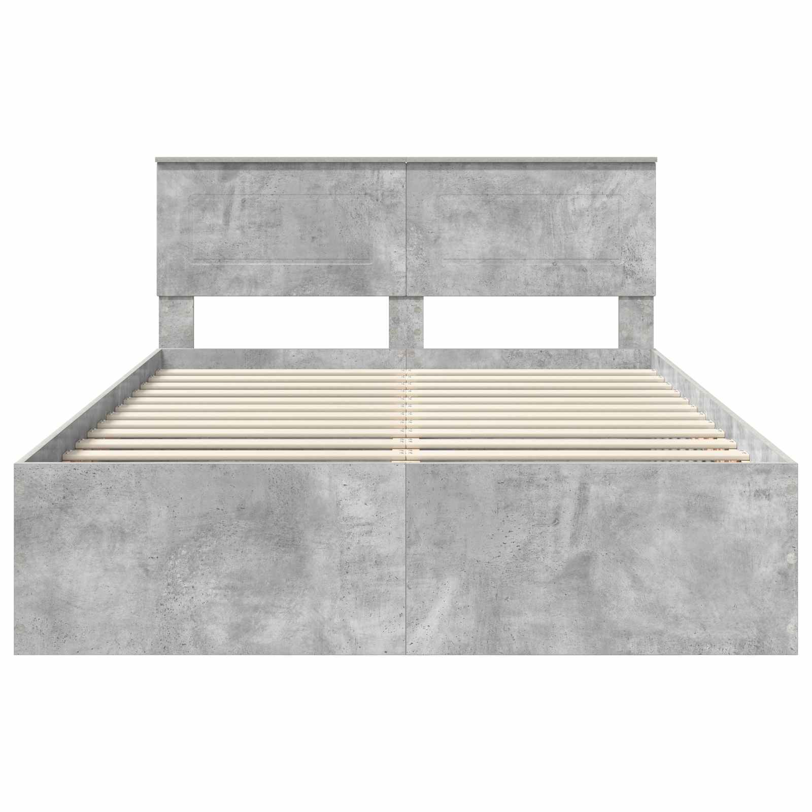 vidaXL Ramka łóżka Betonowy szary 150 x 200 cm Materiał drewnopochodny
