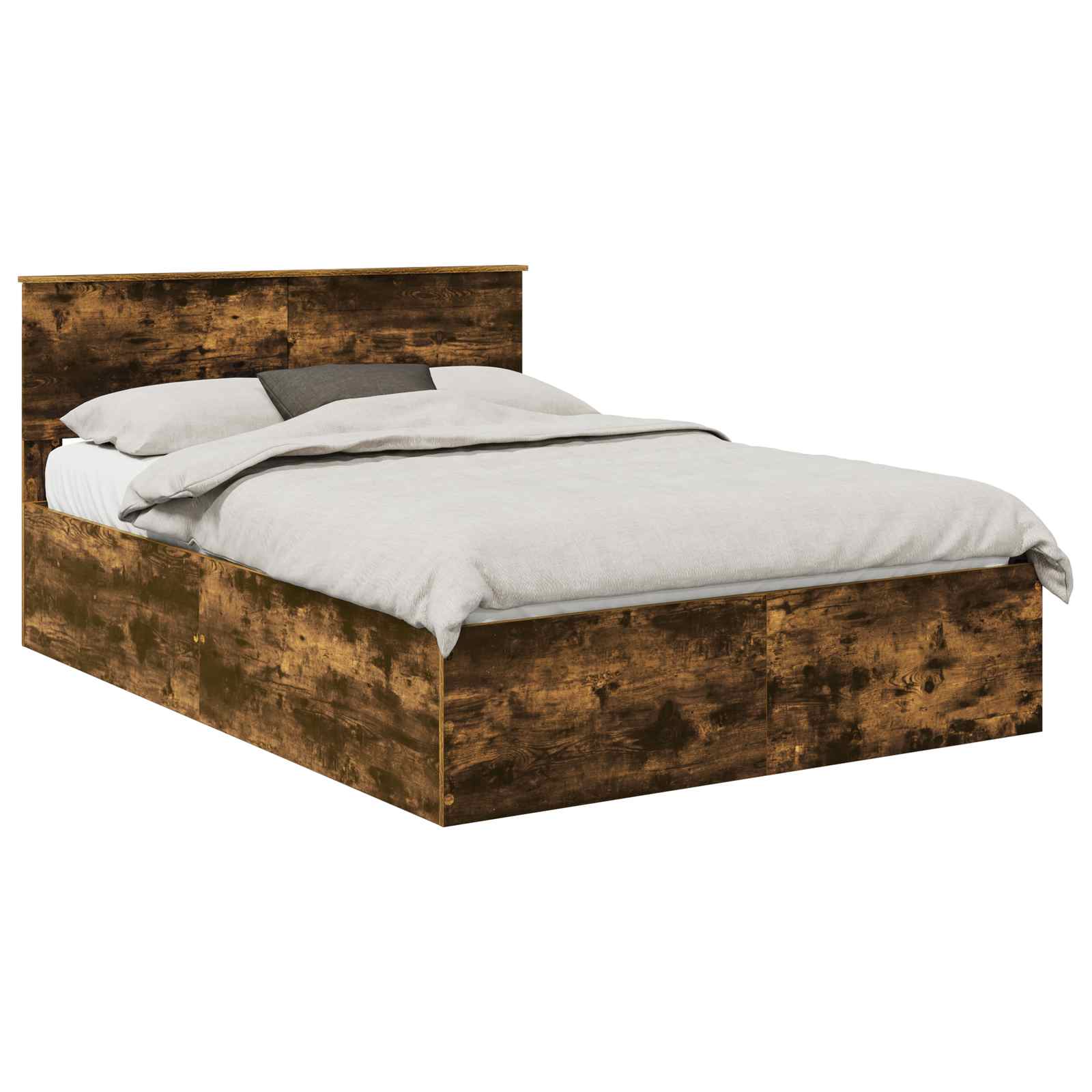 vidaXL Ramka łóżka Dąb wędzony 150 x 200 cm Materiał drewnopochodny