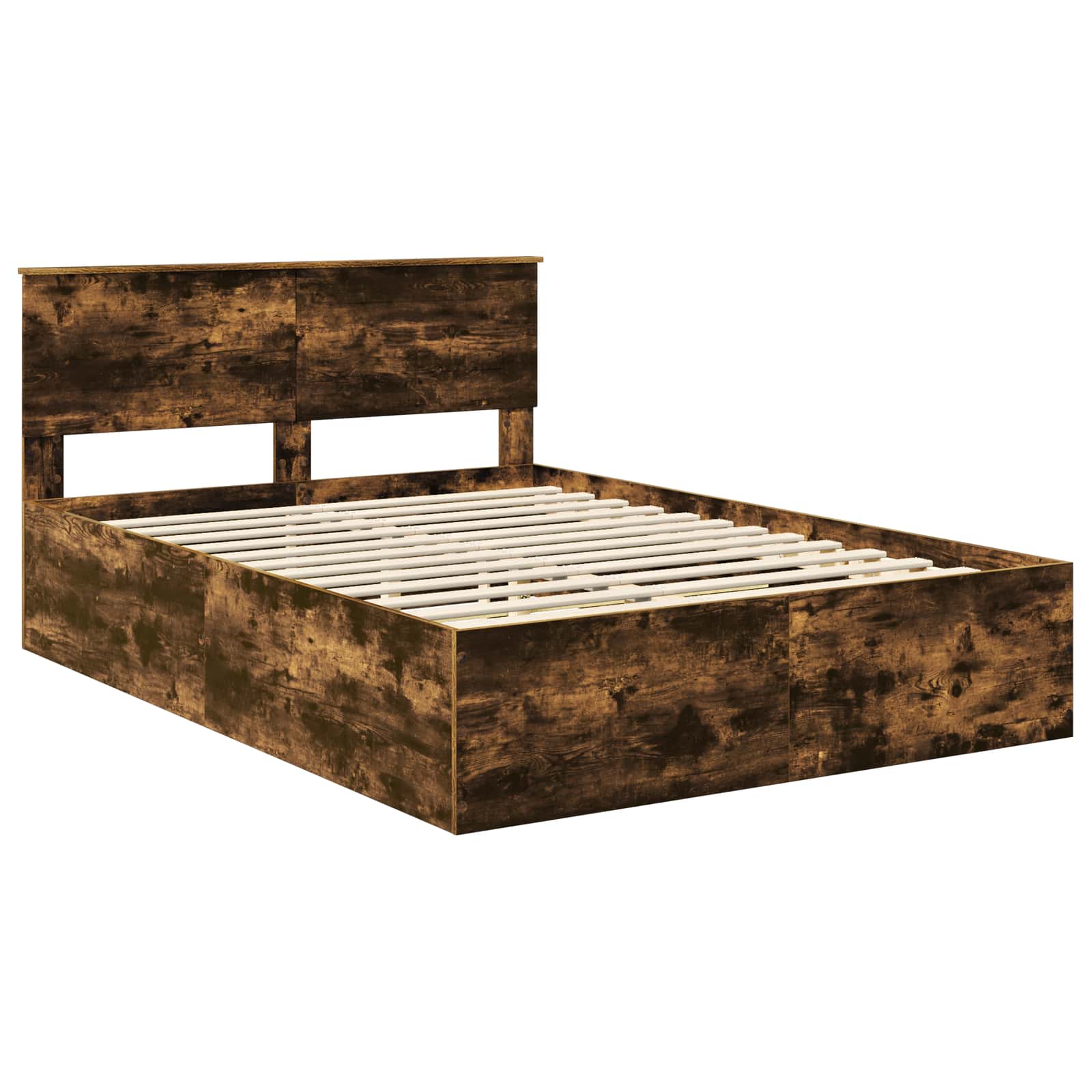 vidaXL Ramka łóżka Dąb wędzony 150 x 200 cm Materiał drewnopochodny