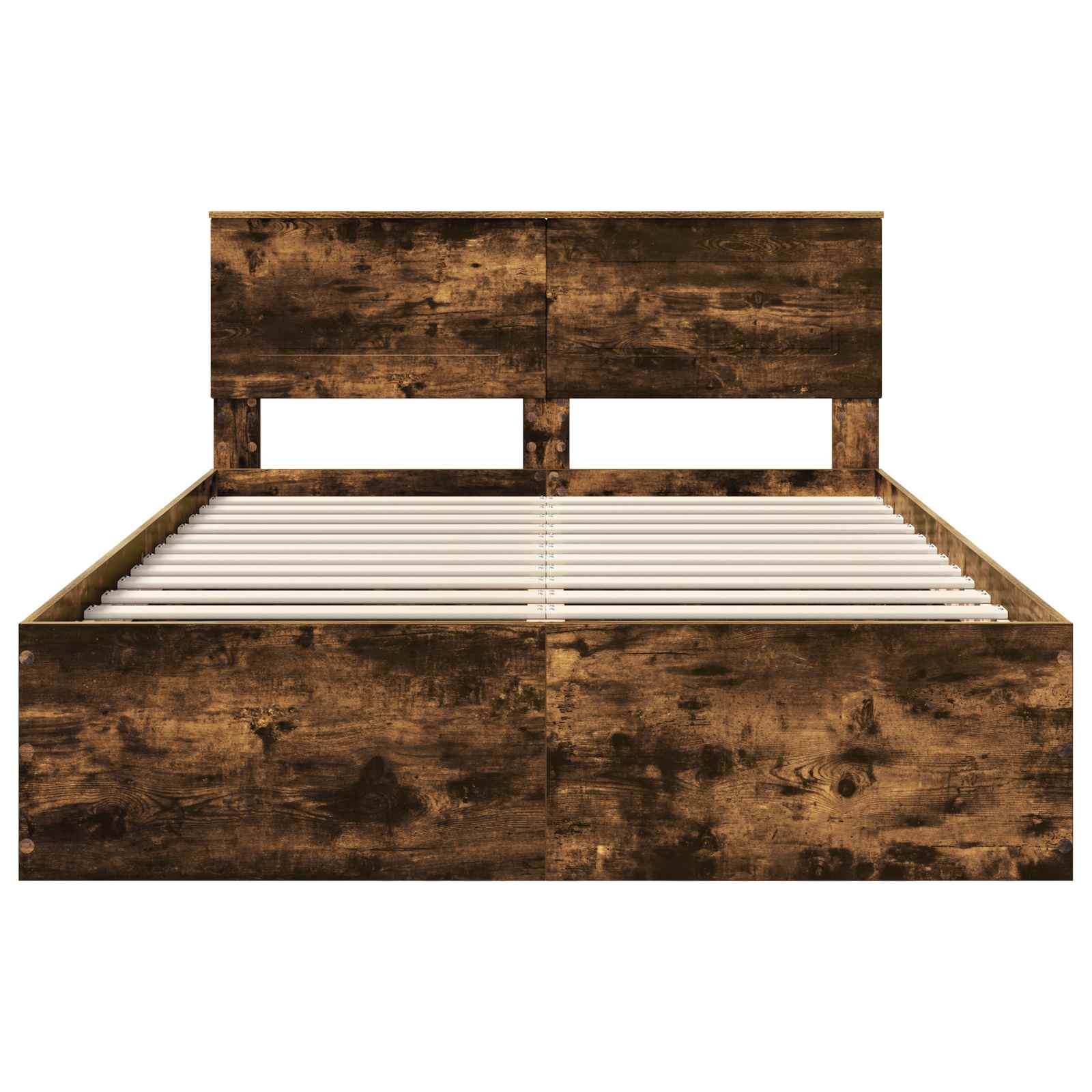 vidaXL Ramka łóżka Dąb wędzony 150 x 200 cm Materiał drewnopochodny
