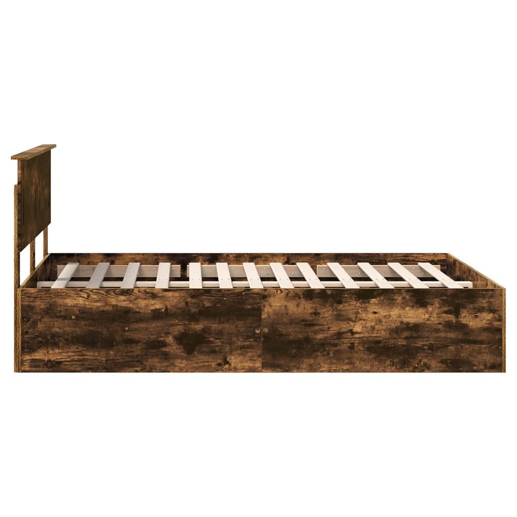 vidaXL Ramka łóżka Dąb wędzony 150 x 200 cm Materiał drewnopochodny