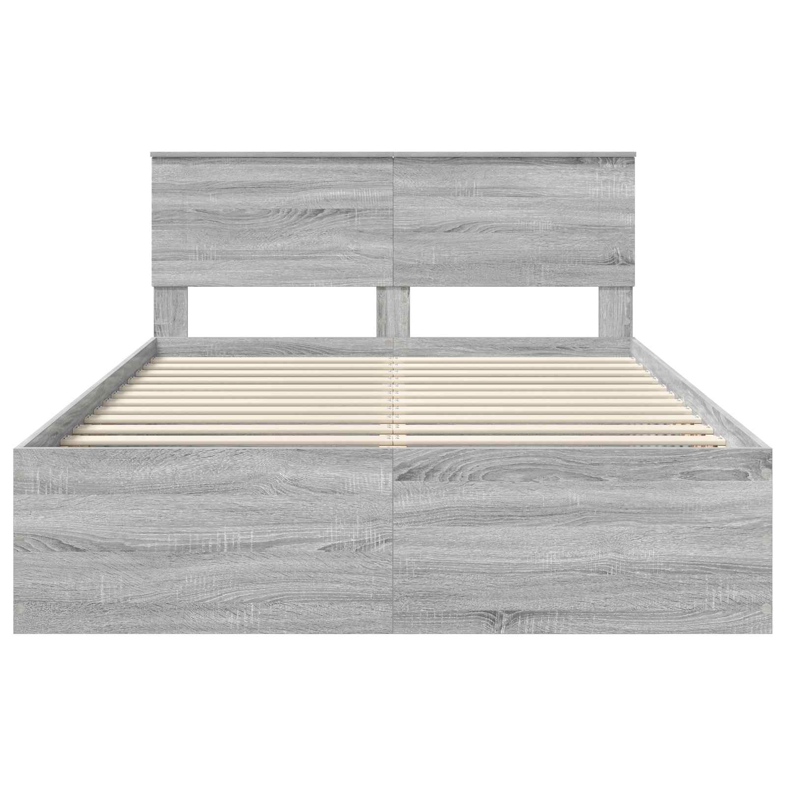 vidaXL Ramka łóżka Szary Sonoma 150 x 200 cm Materiał drewnopochodny