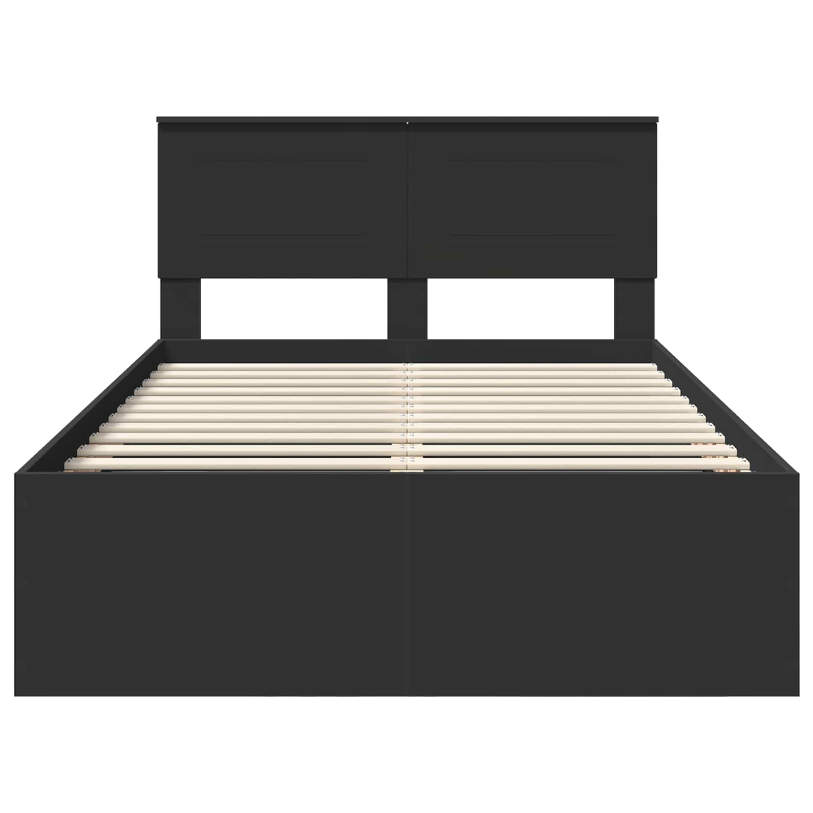 vidaXL Ramka łóżka Czarny 135 x 190 cm Materiał drewnopochodny