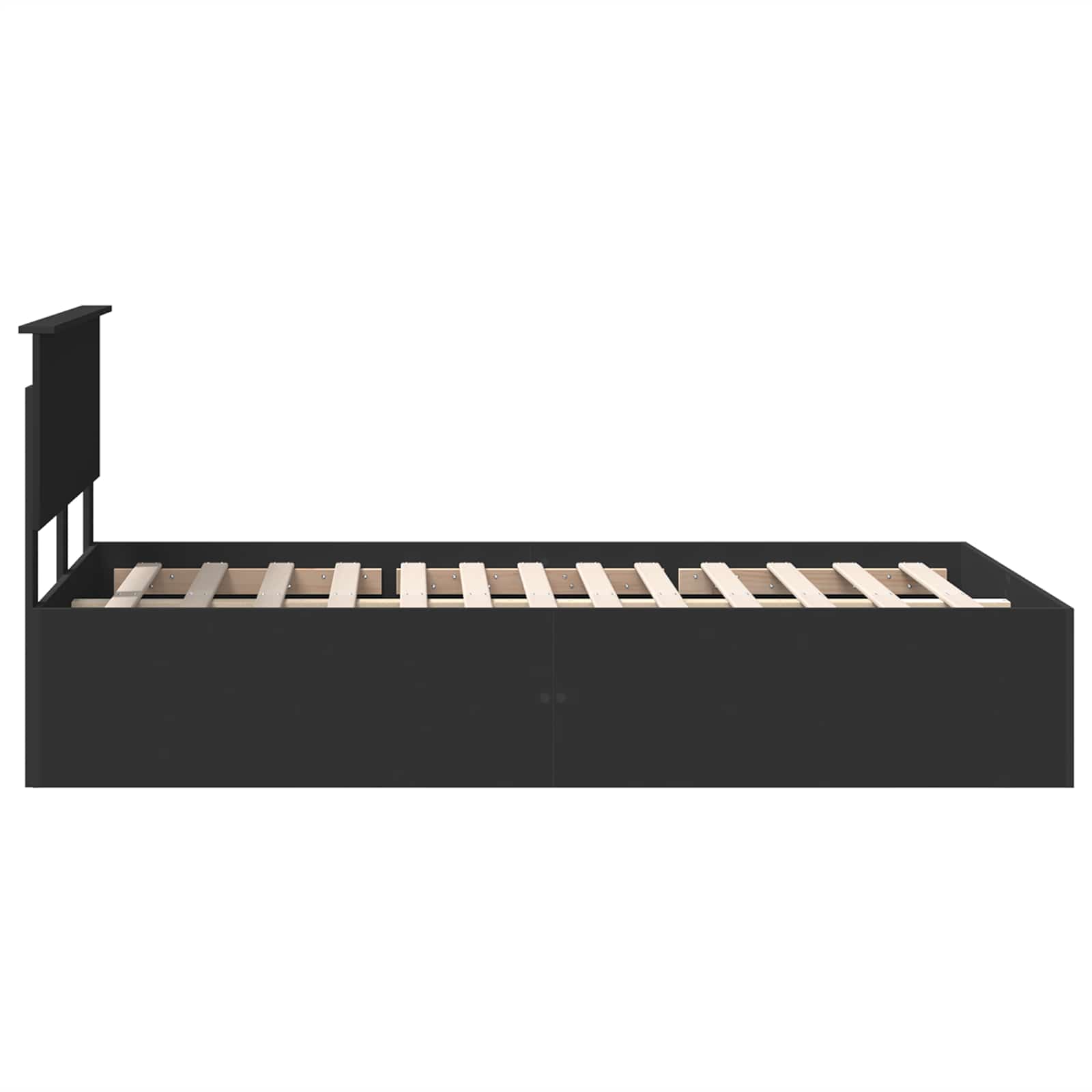 vidaXL Ramka łóżka Czarny 120 x 190 cm Materiał drewnopochodny
