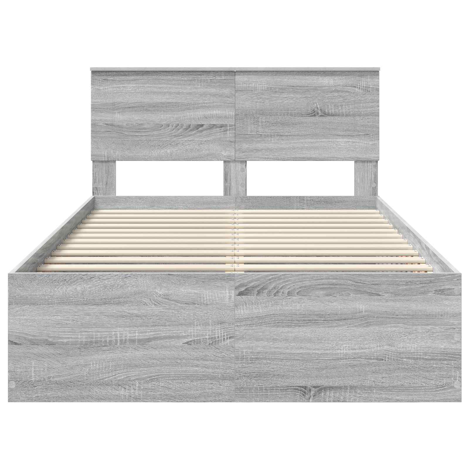 vidaXL Ramka łóżka Szary Sonoma 120 x 190 cm Materiał drewnopochodny