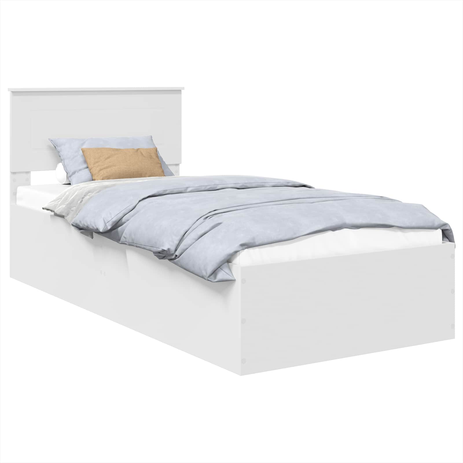vidaXL Ramka łóżka Biały 100 x 200 cm Materiał drewnopochodny