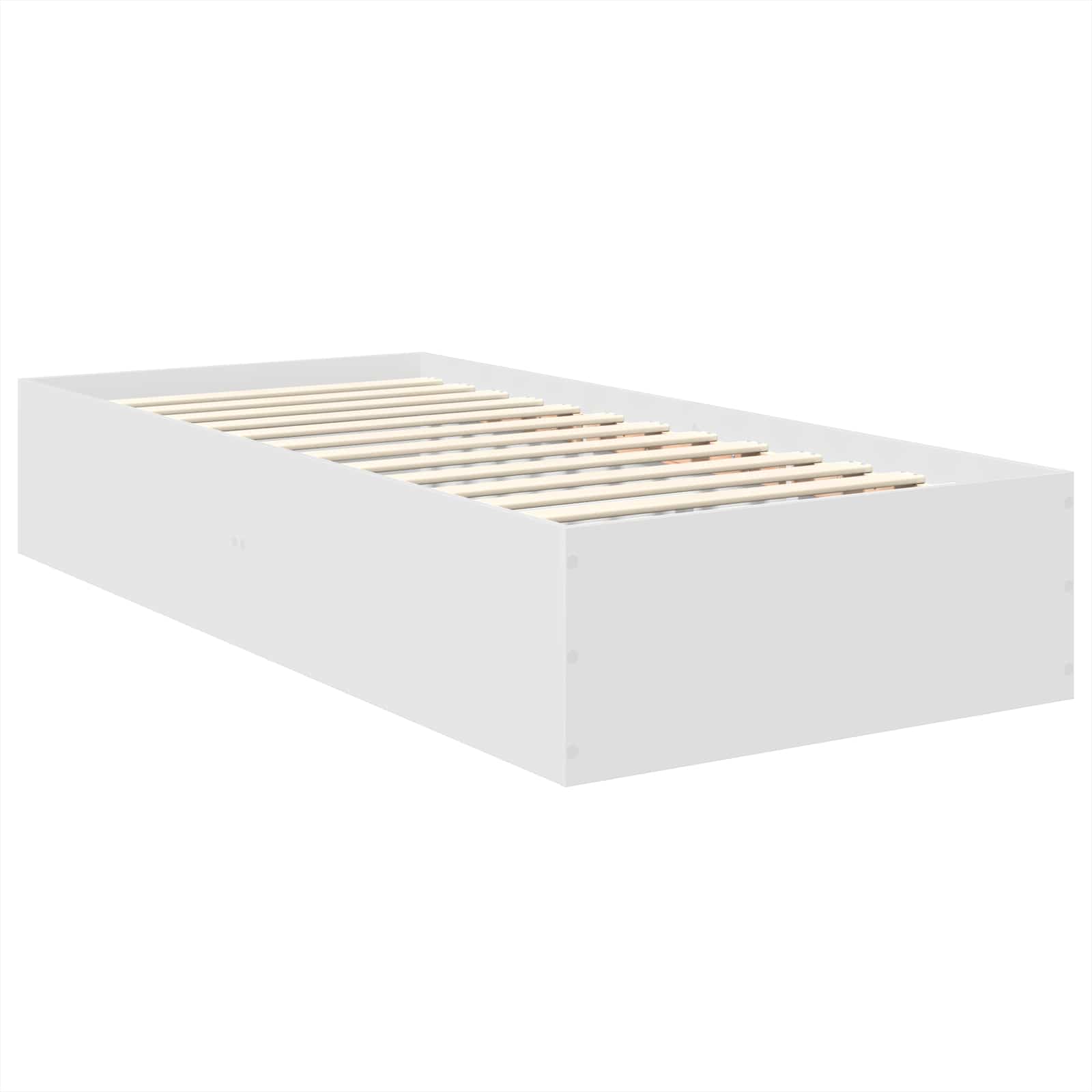 vidaXL Ramka łóżka Biały 100 x 200 cm Materiał drewnopochodny