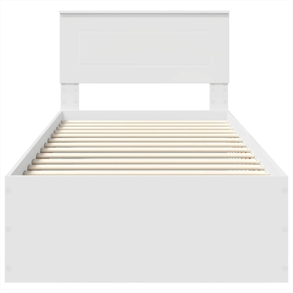 vidaXL Ramka łóżka Biały 100 x 200 cm Materiał drewnopochodny