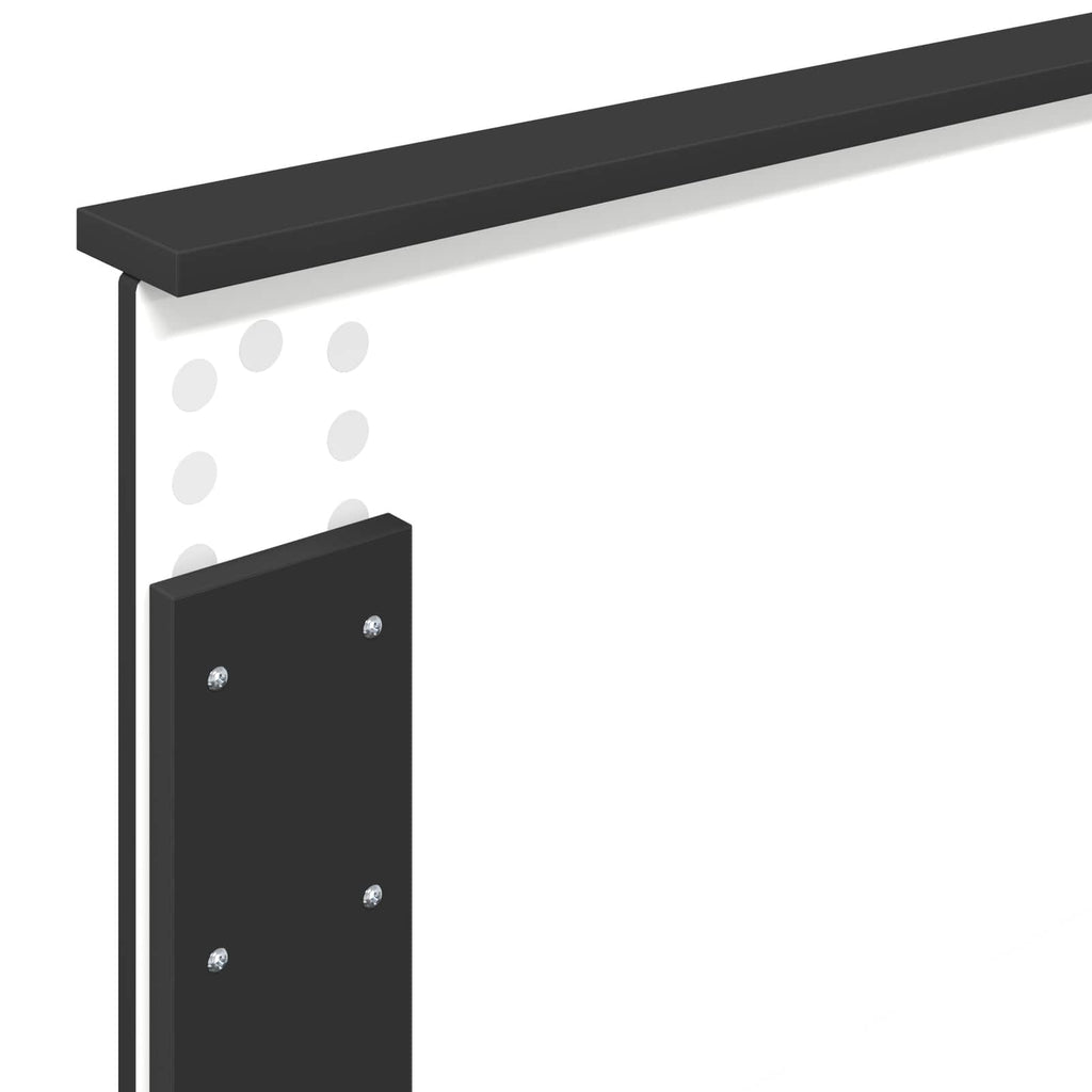 vidaXL Ramka łóżka Czarny 100 x 200 cm Materiał drewnopochodny