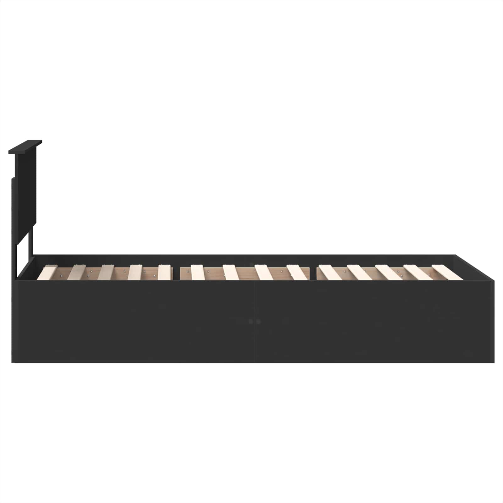 vidaXL Ramka łóżka Czarny 100 x 200 cm Materiał drewnopochodny