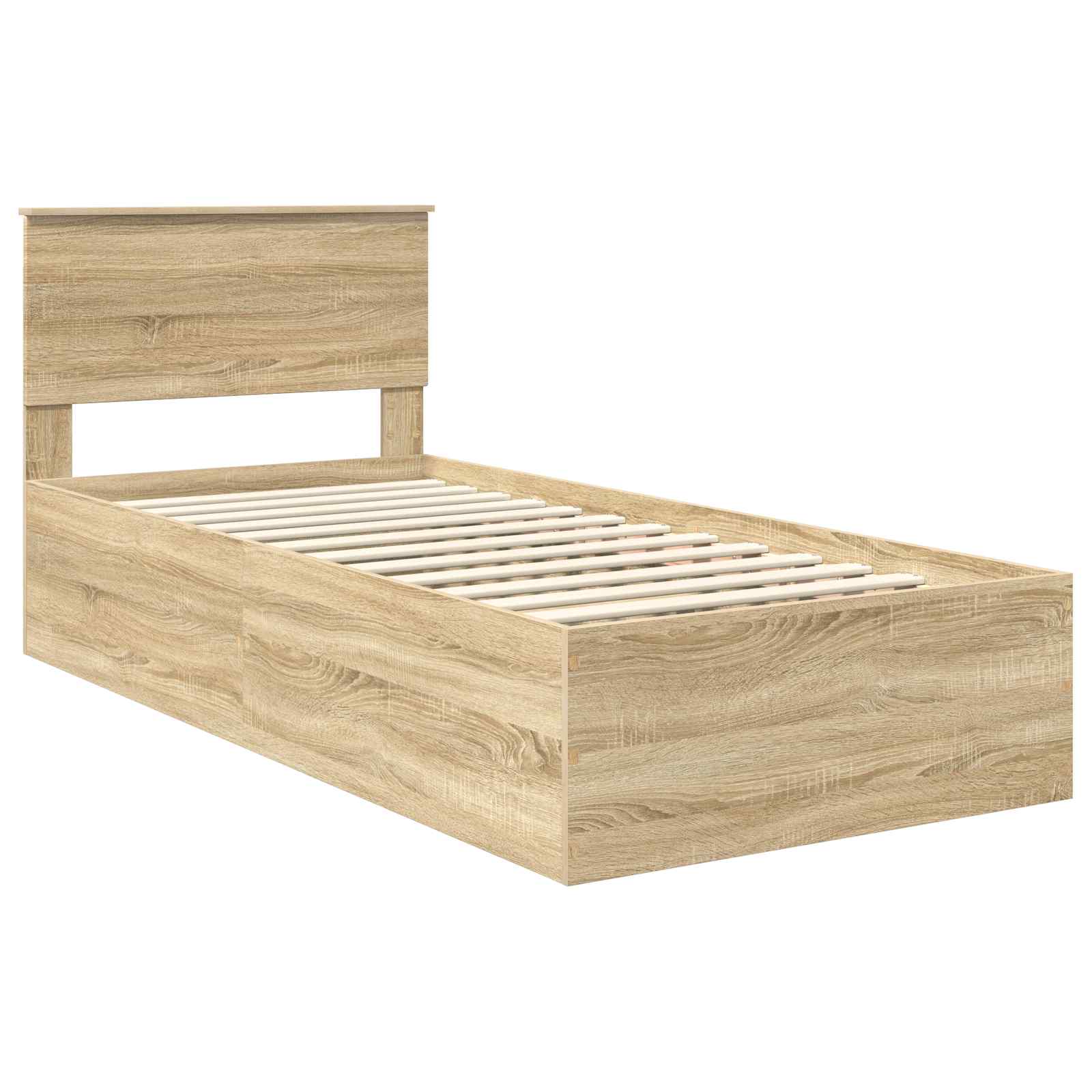 vidaXL Ramka łóżka Dąb Sonoma 100 x 200 cm Materiał drewnopochodny