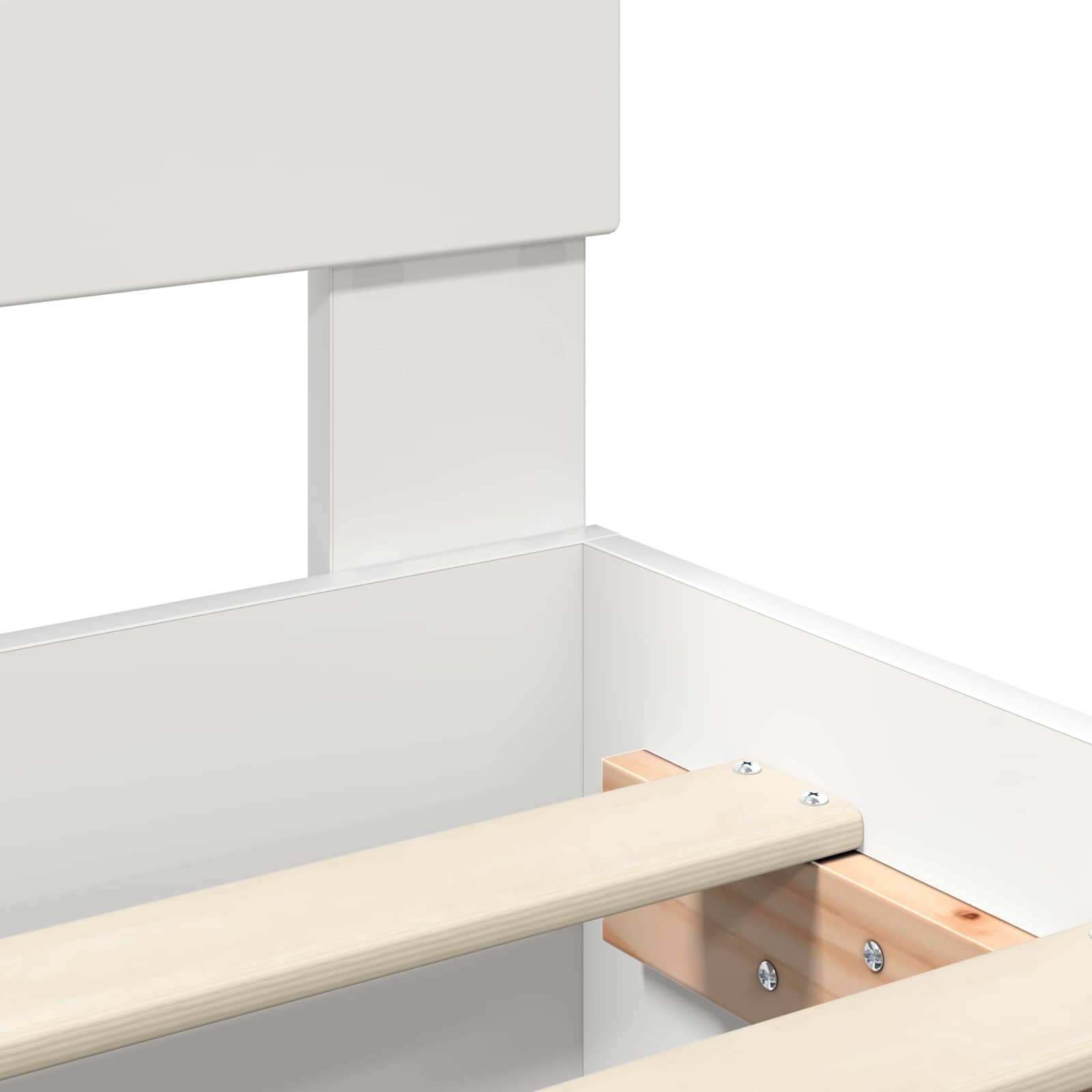 vidaXL Ramka łóżka Biały 90 x 190 cm Materiał drewnopochodny