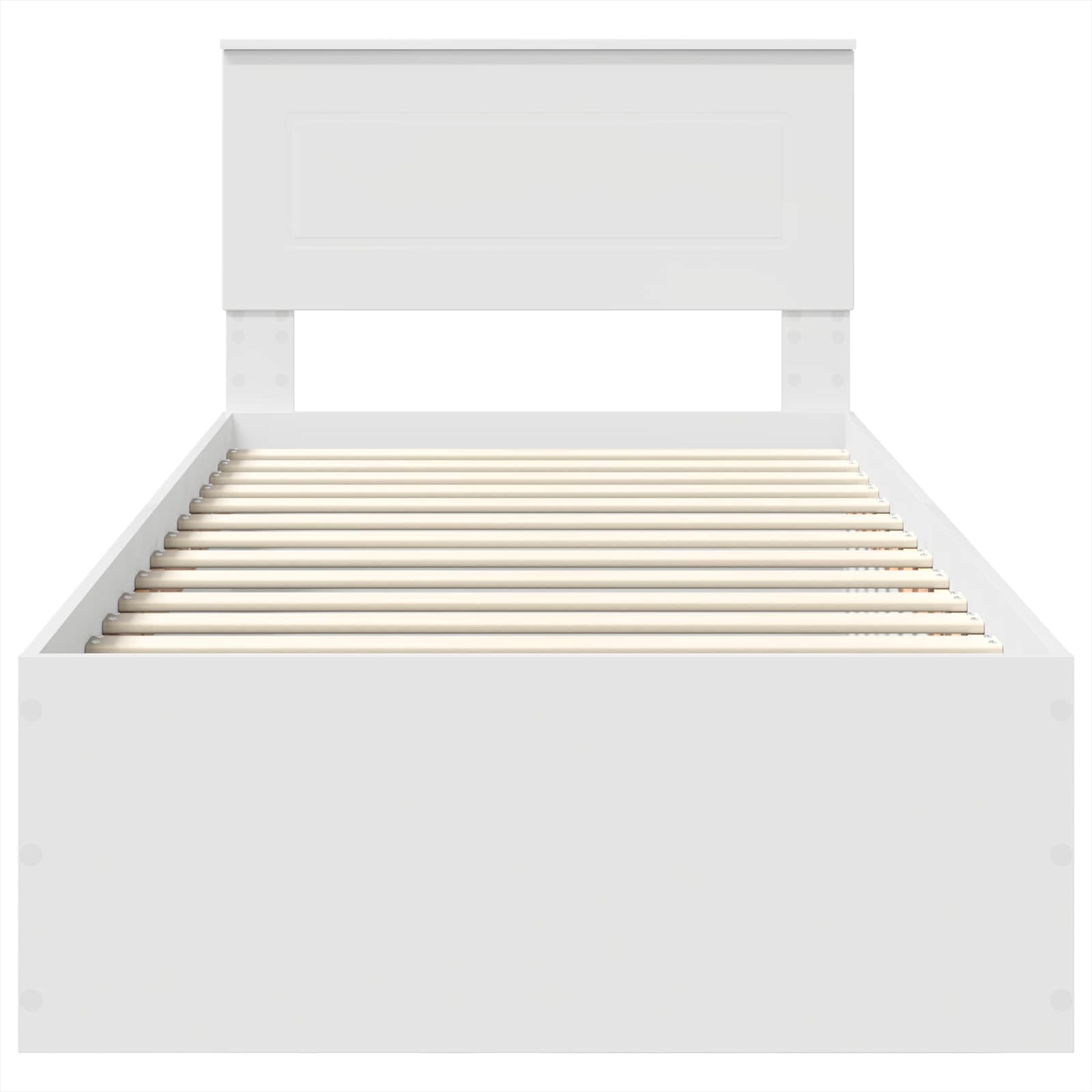 vidaXL Ramka łóżka Biały 90 x 190 cm Materiał drewnopochodny