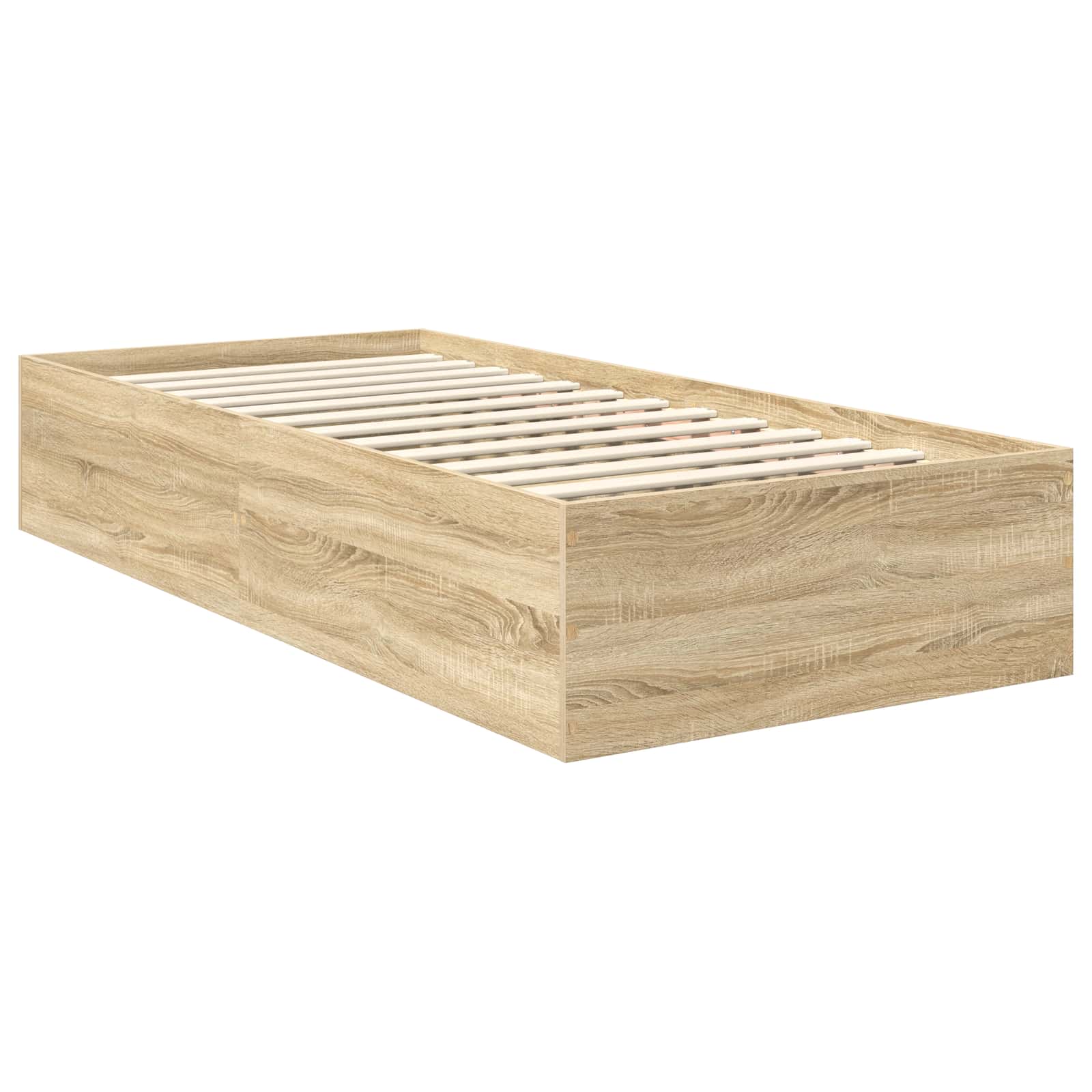 vidaXL Ramka łóżka Dąb Sonoma 90 x 190 cm Materiał drewnopochodny