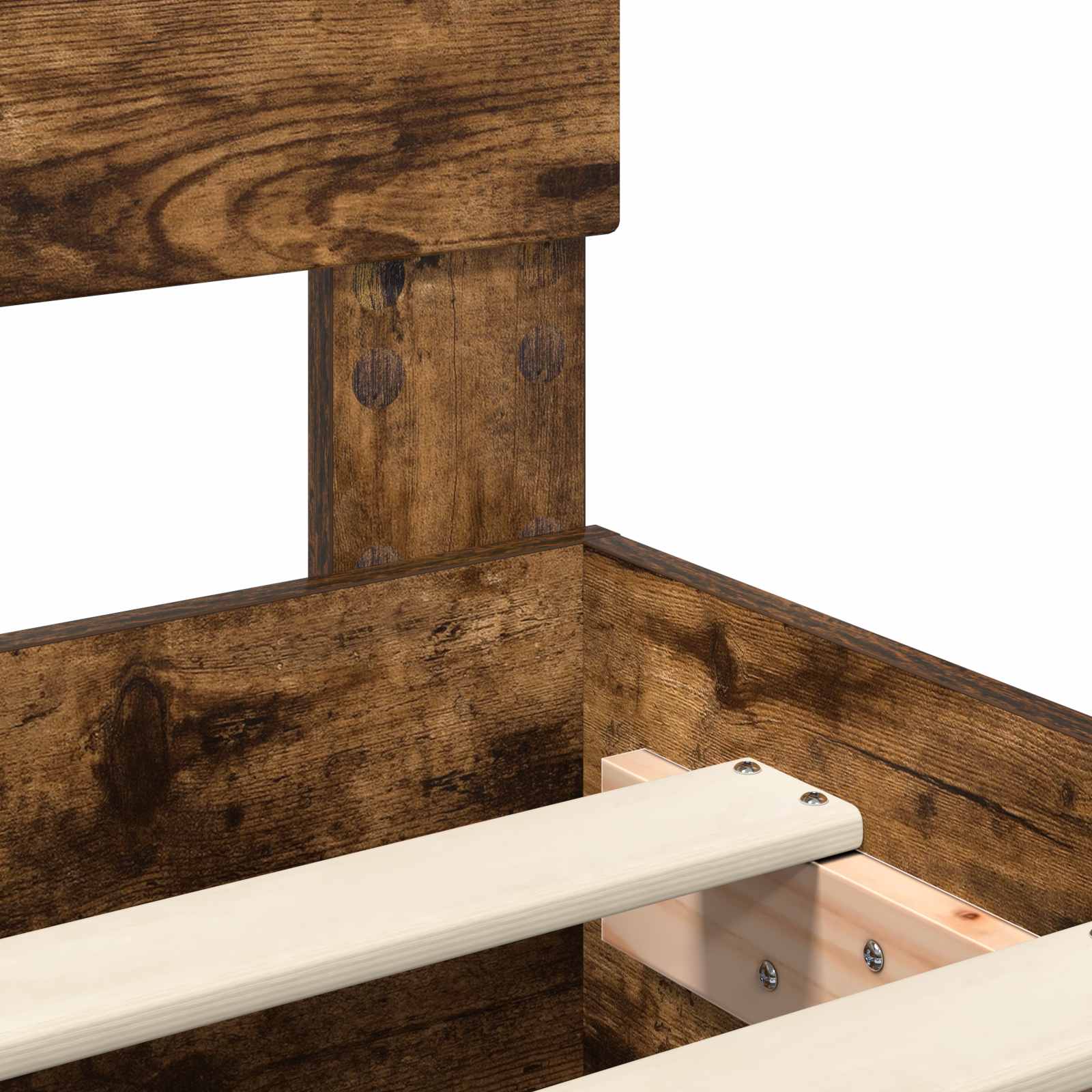 vidaXL Ramka łóżka Dąb wędzony 90 x 190 cm Materiał drewnopochodny