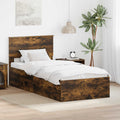 vidaXL Ramka łóżka Dąb wędzony 90 x 190 cm Materiał drewnopochodny