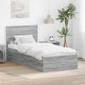 vidaXL Ramka łóżka Szary Sonoma 90 x 190 cm Drewno inżynieryjne