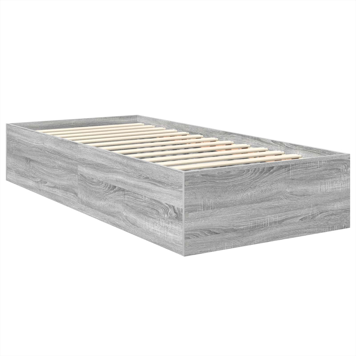 vidaXL Ramka łóżka Szary Sonoma 90 x 190 cm Drewno inżynieryjne