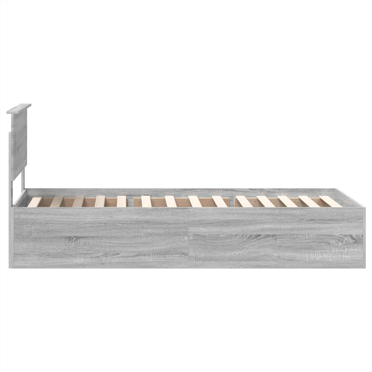 vidaXL Ramka łóżka Szary Sonoma 90 x 190 cm Drewno inżynieryjne