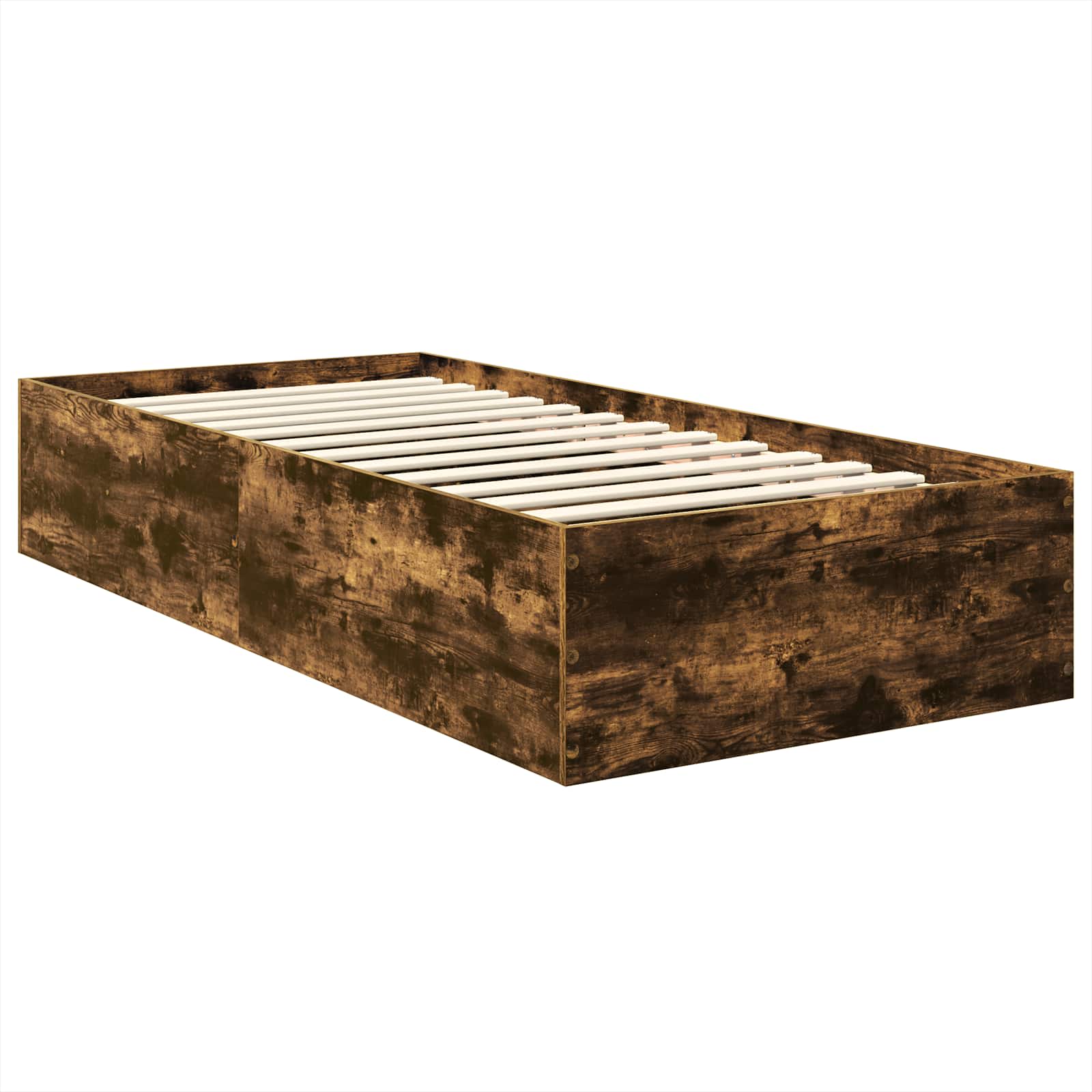 vidaXL Ramka łóżka Dąb wędzony 75 x 190 cm Materiał drewnopochodny