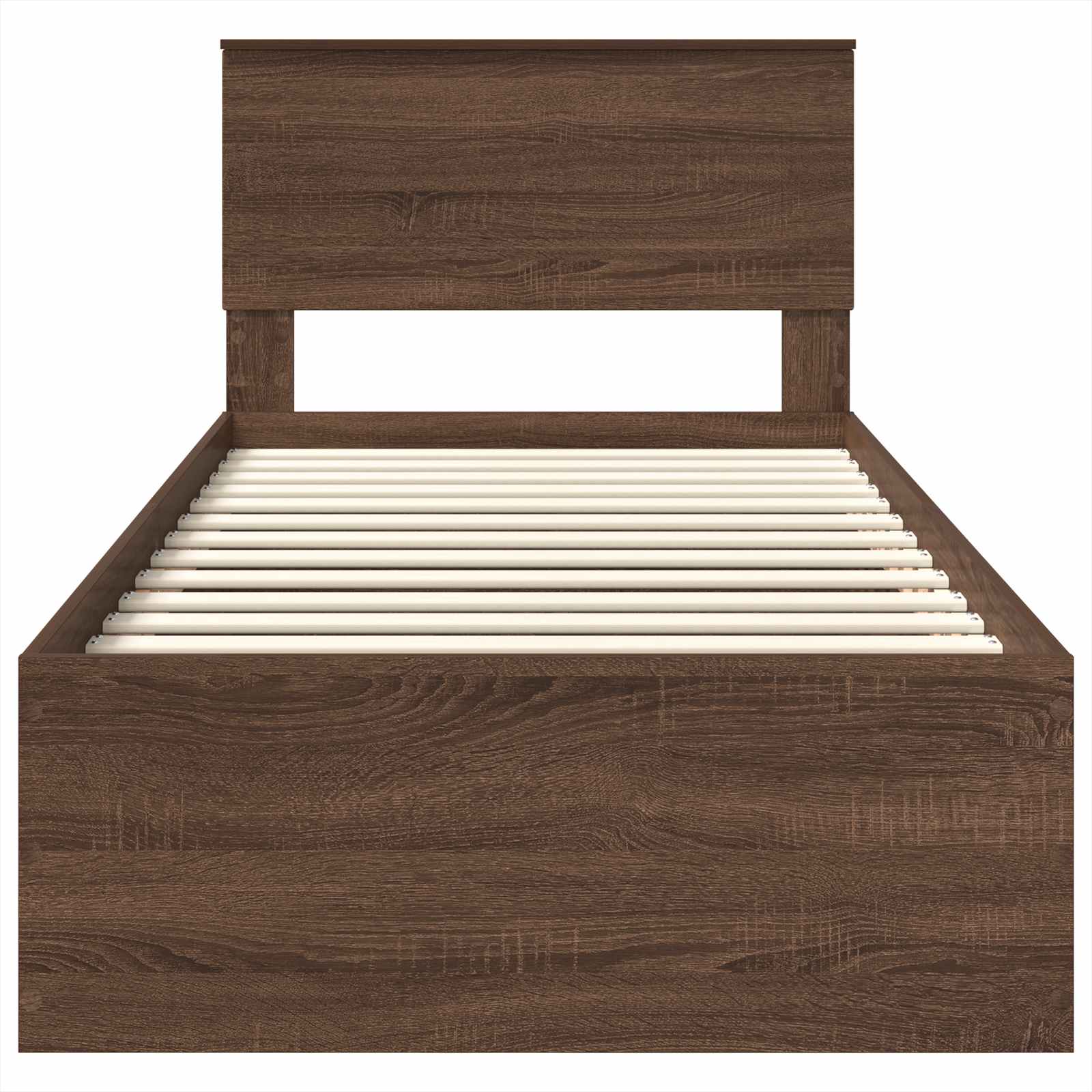 vidaXL Ramka łóżka Brązowy dąb 75 x 190 cm Materiał drewnopochodny