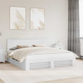 vidaXL Ramka łóżka Biały 200 x 200 cm Materiał drewnopochodny