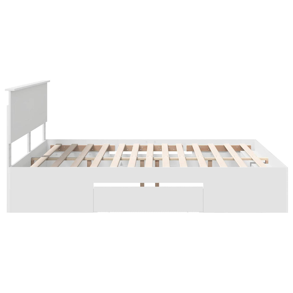 vidaXL Ramka łóżka Biały 180 x 200 cm Materiał drewnopochodny