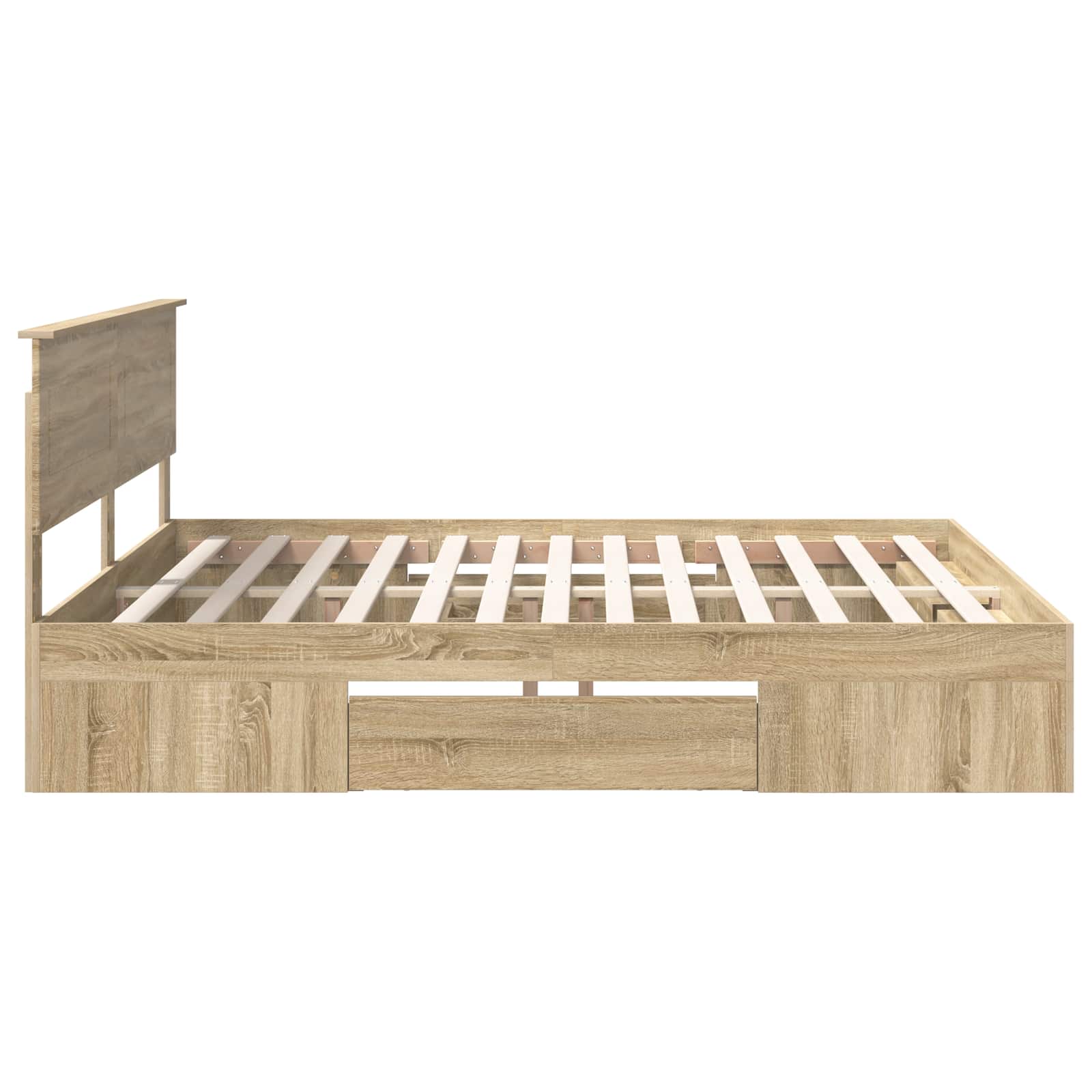 vidaXL Ramka łóżka Dąb Sonoma 180 x 200 cm Materiał drewnopochodny