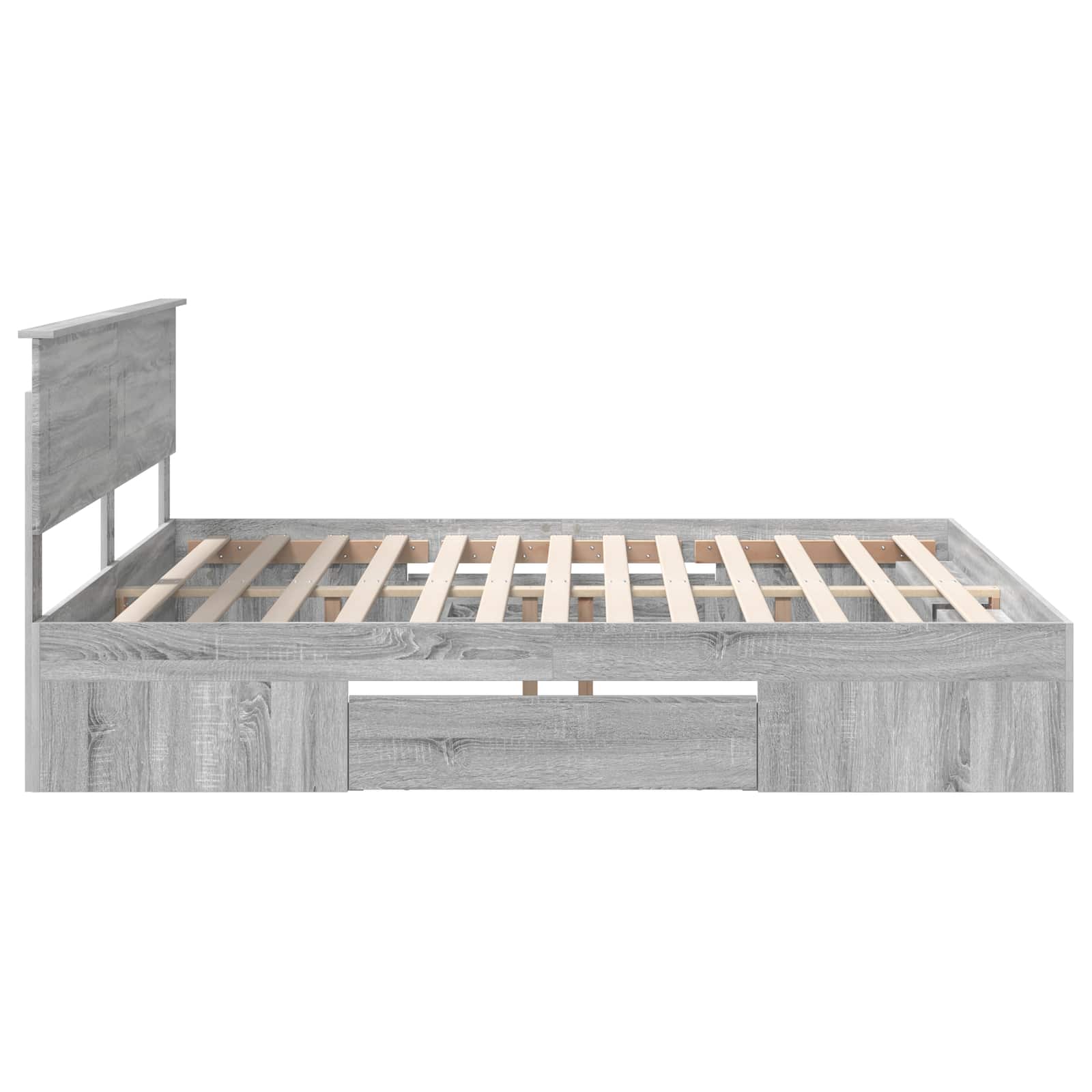 vidaXL Ramka łóżka Szary Sonoma 180 x 200 cm Materiał drewnopochodny