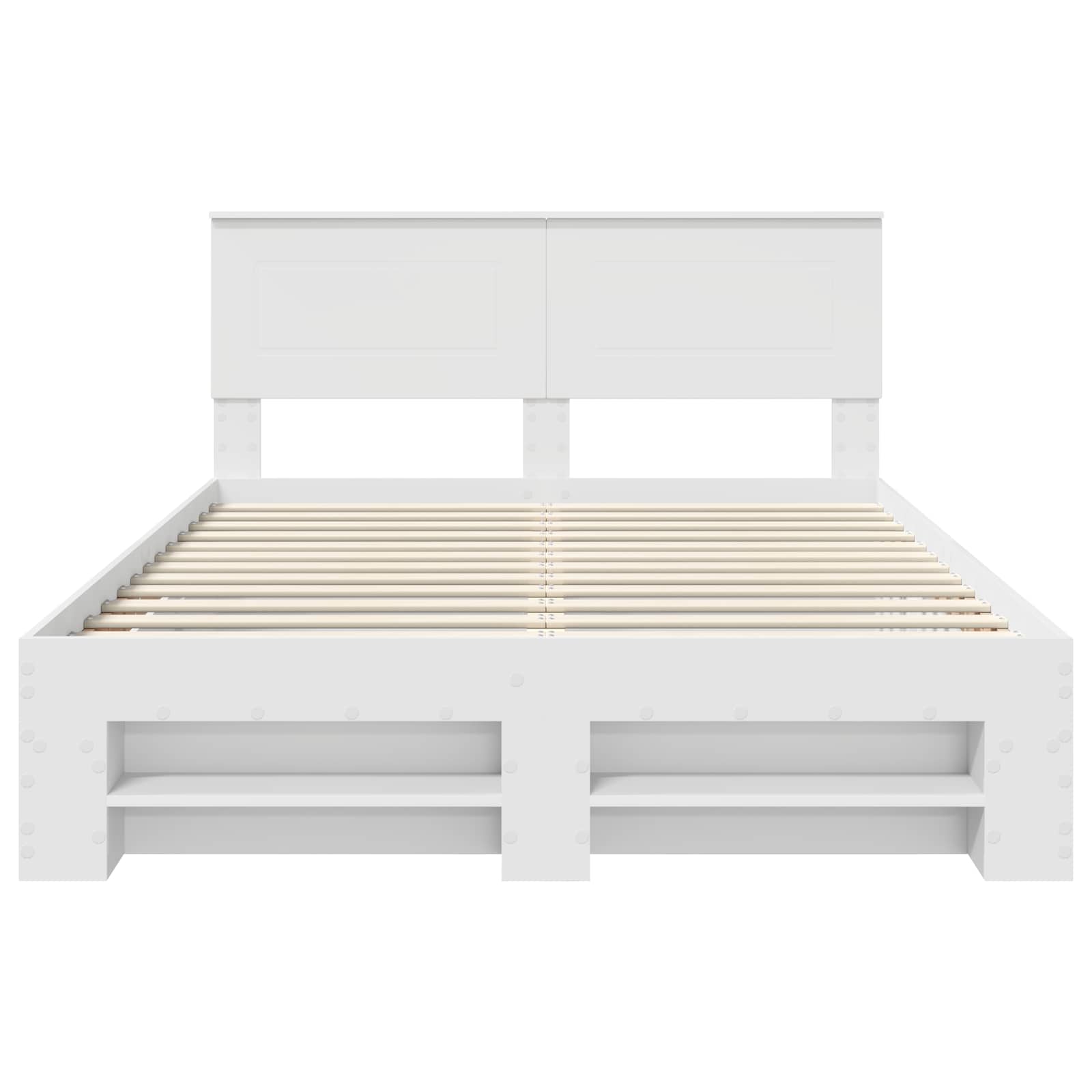 vidaXL Ramka łóżka Biały 150 x 200 cm Materiał drewnopochodny