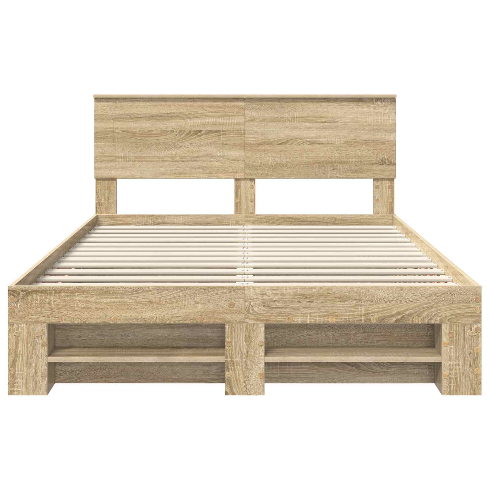 vidaXL Ramka łóżka Dąb Sonoma 150 x 200 cm Materiał drewnopochodny
