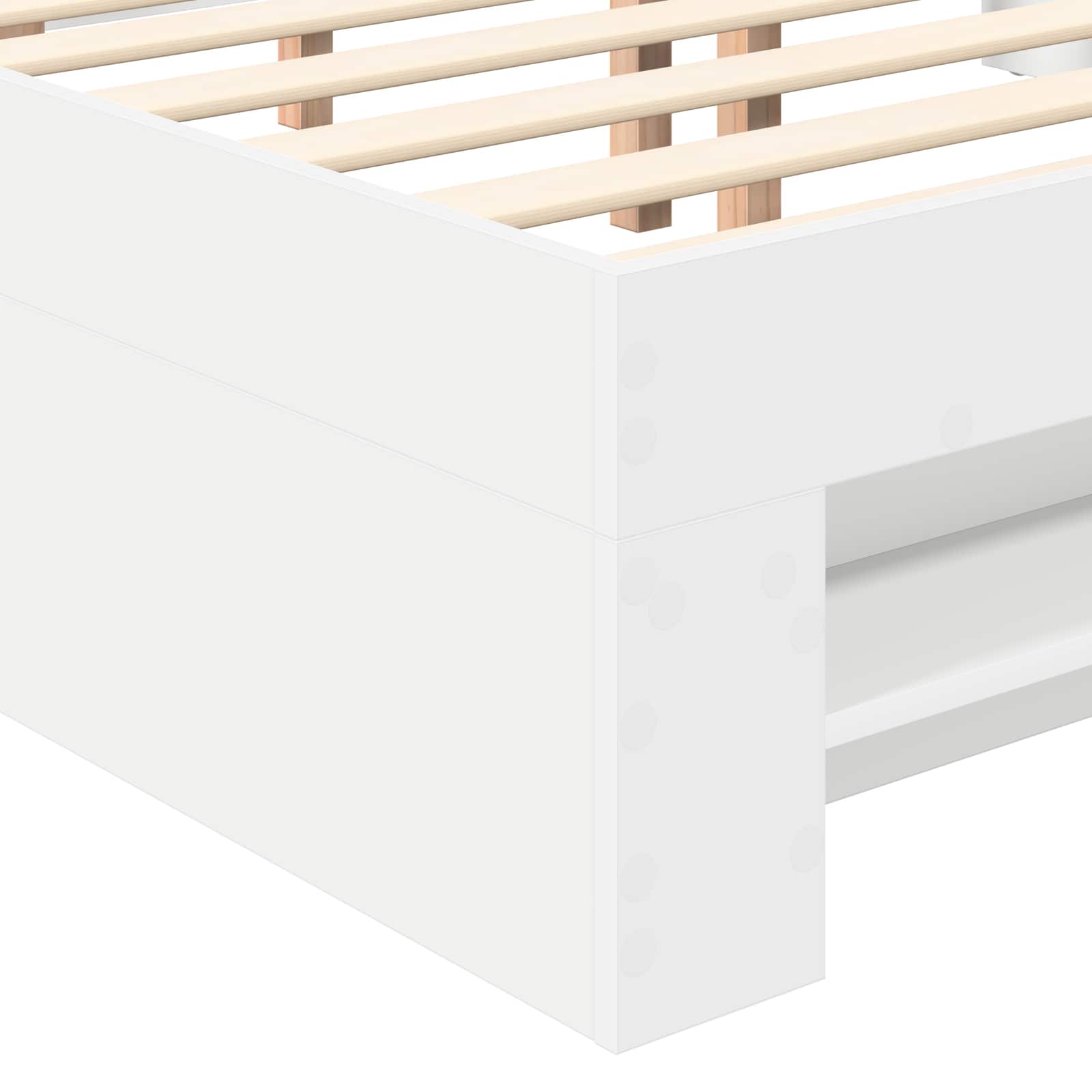 vidaXL Ramka łóżka Biały 140 x 200 cm Materiał drewnopochodny