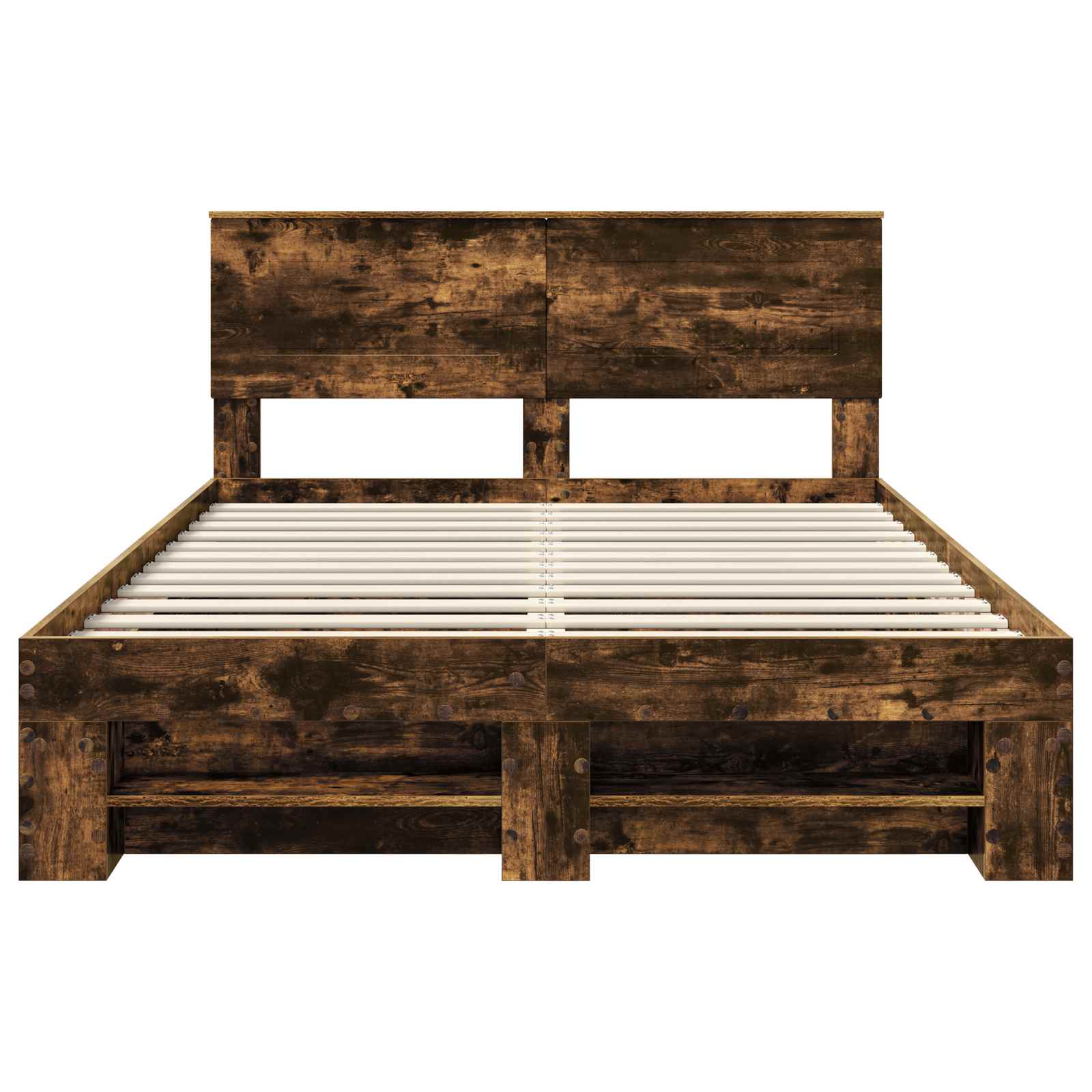 vidaXL Ramka łóżka Dąb wędzony 140 x 200 cm Materiał drewnopochodny