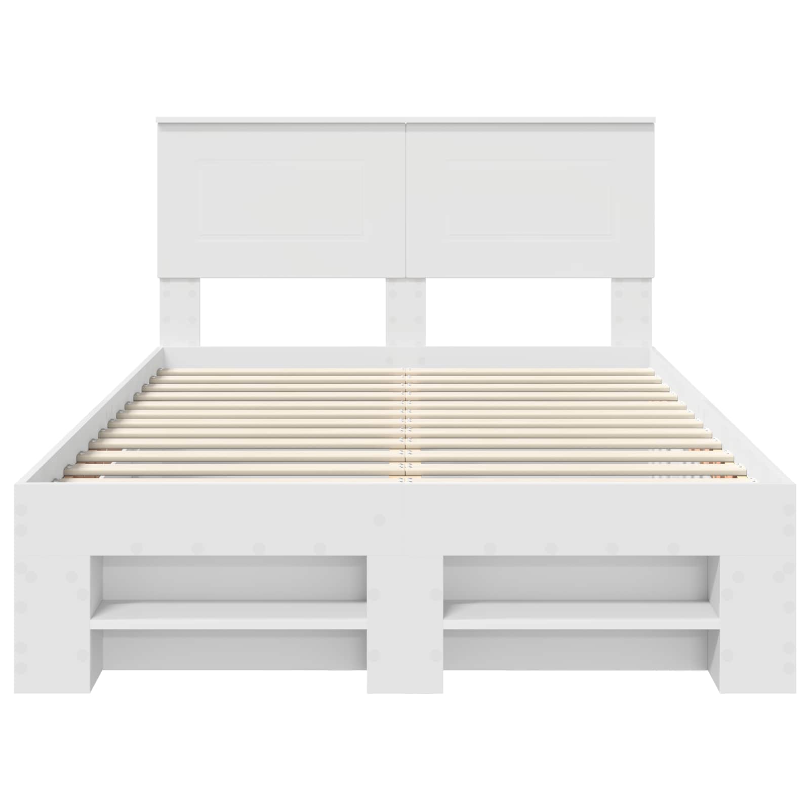 vidaXL Ramka łóżka Biały 137 x 203 cm Materiał drewnopochodny