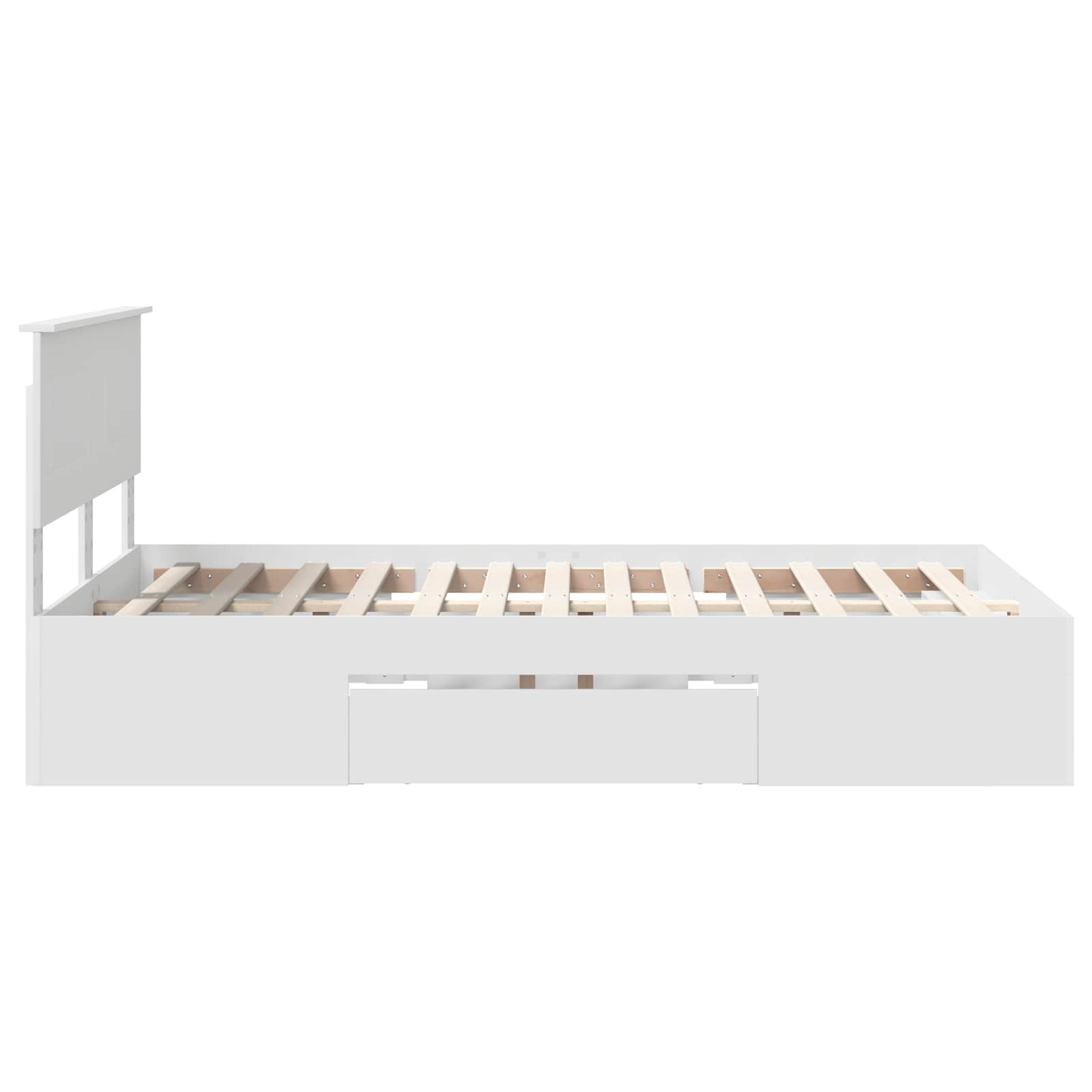 vidaXL Ramka łóżka Biały 137 x 203 cm Materiał drewnopochodny