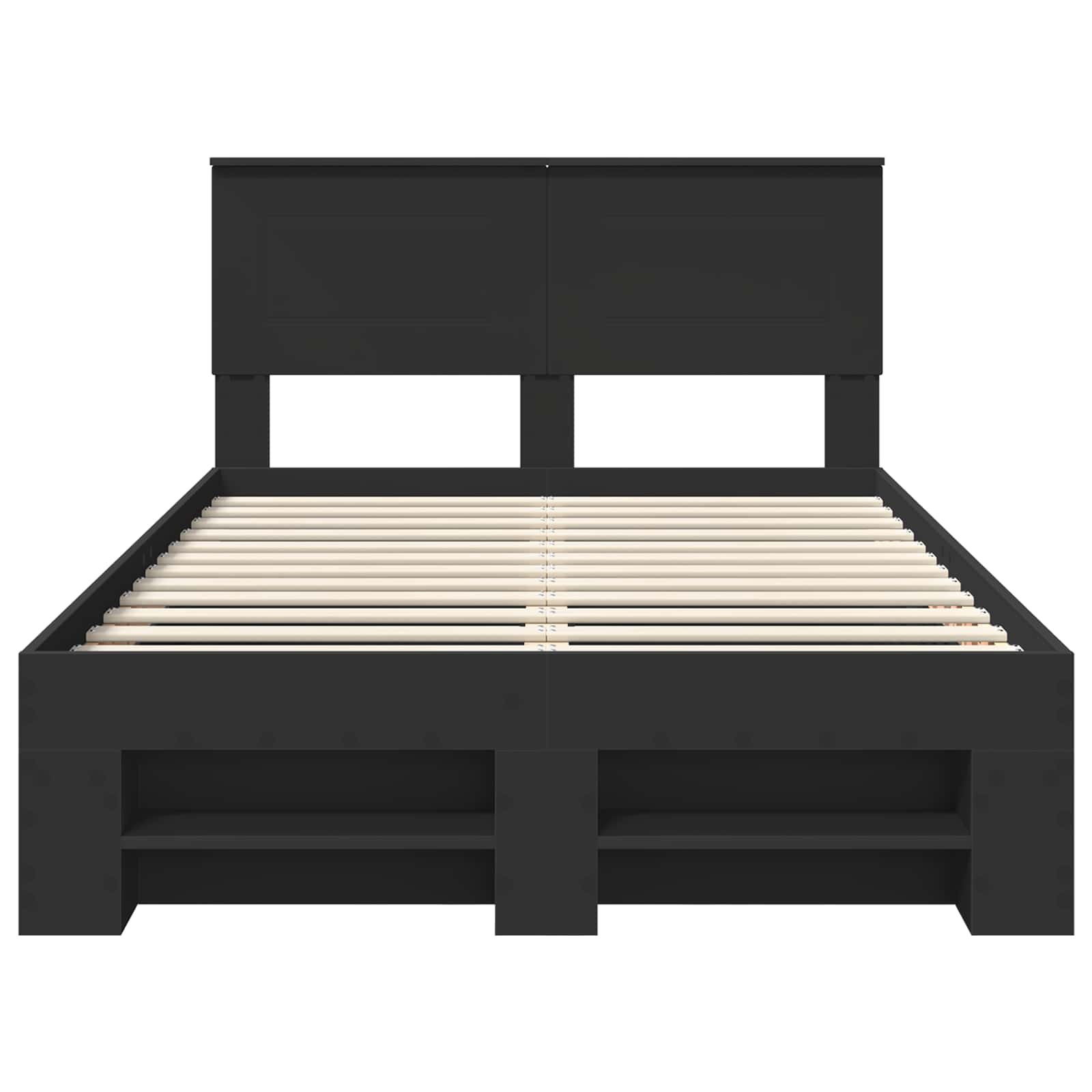 vidaXL Ramka łóżka Czarny 137 x 203 cm Materiał drewnopochodny