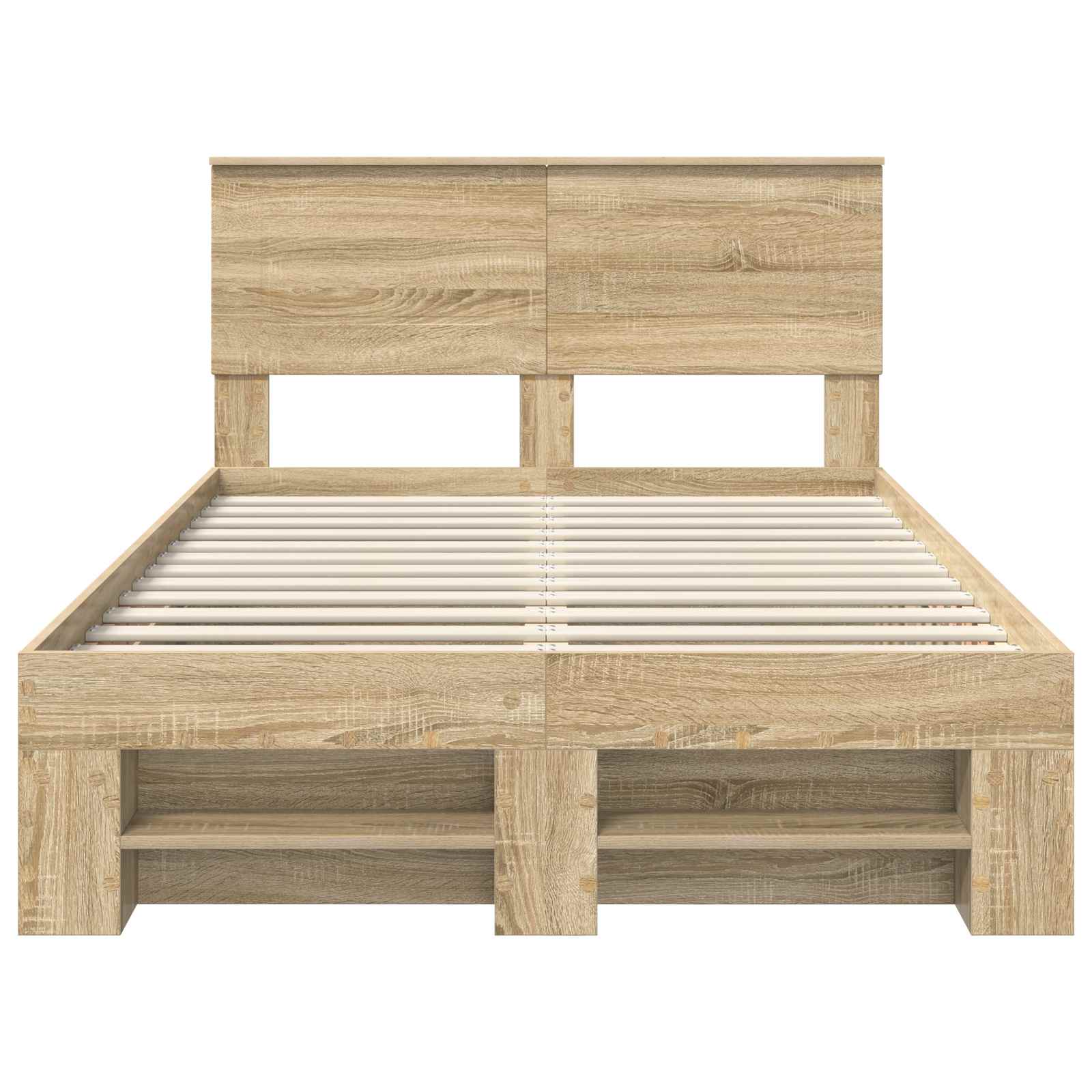 vidaXL Ramka łóżka Dąb Sonoma 137 x 203 cm Materiał drewnopochodny