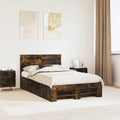 vidaXL Ramka łóżka Dąb wędzony 120 x 200 cm Materiał drewnopochodny