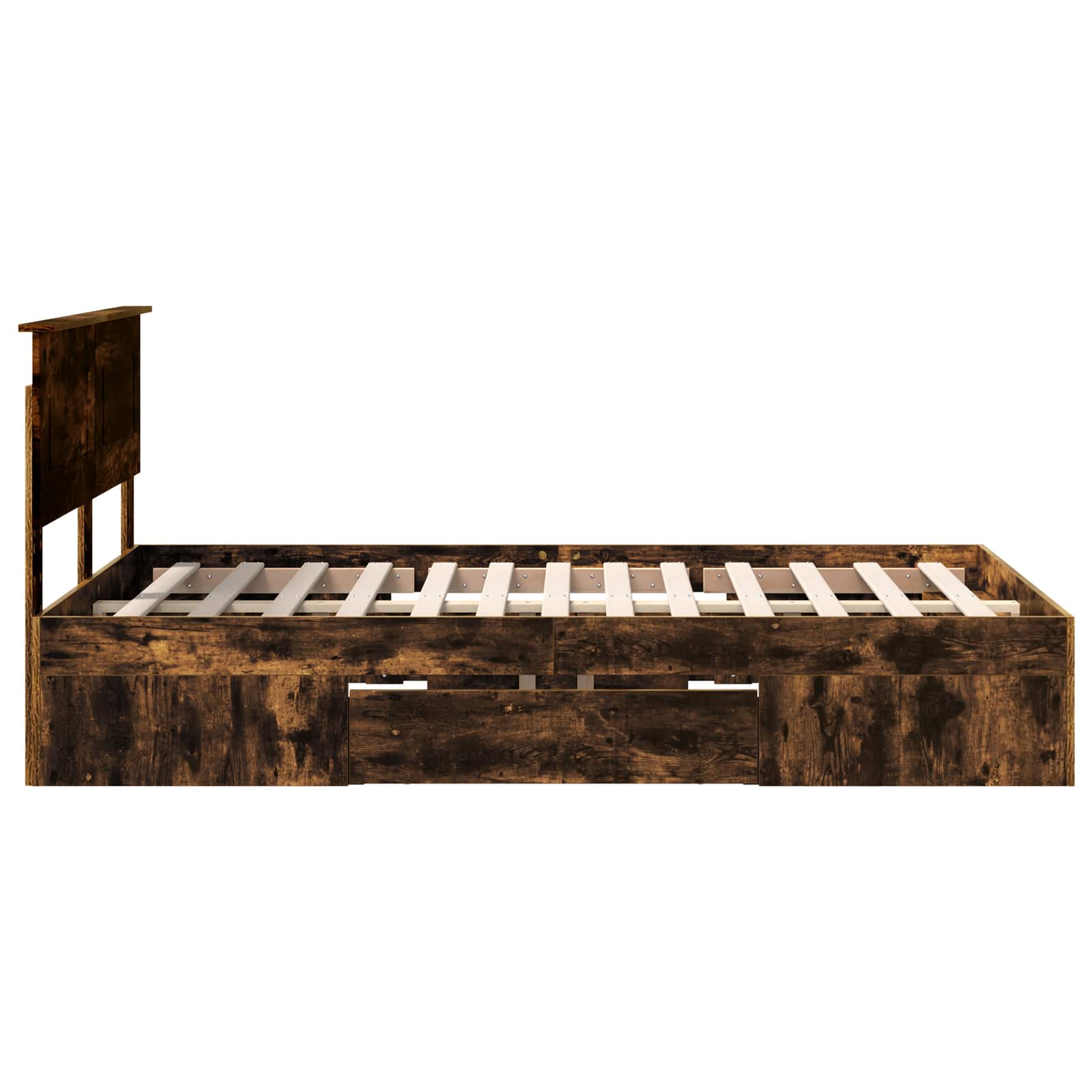 vidaXL Ramka łóżka Dąb wędzony 120 x 200 cm Materiał drewnopochodny