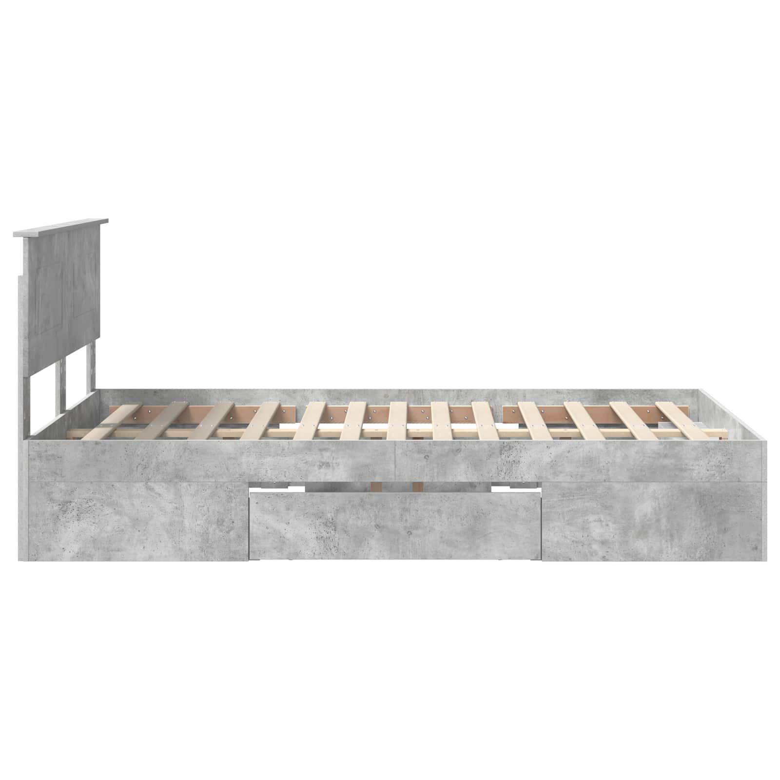 vidaXL Ramka łóżka Betonowy szary 120 x 200 cm Materiał drewnopochodny