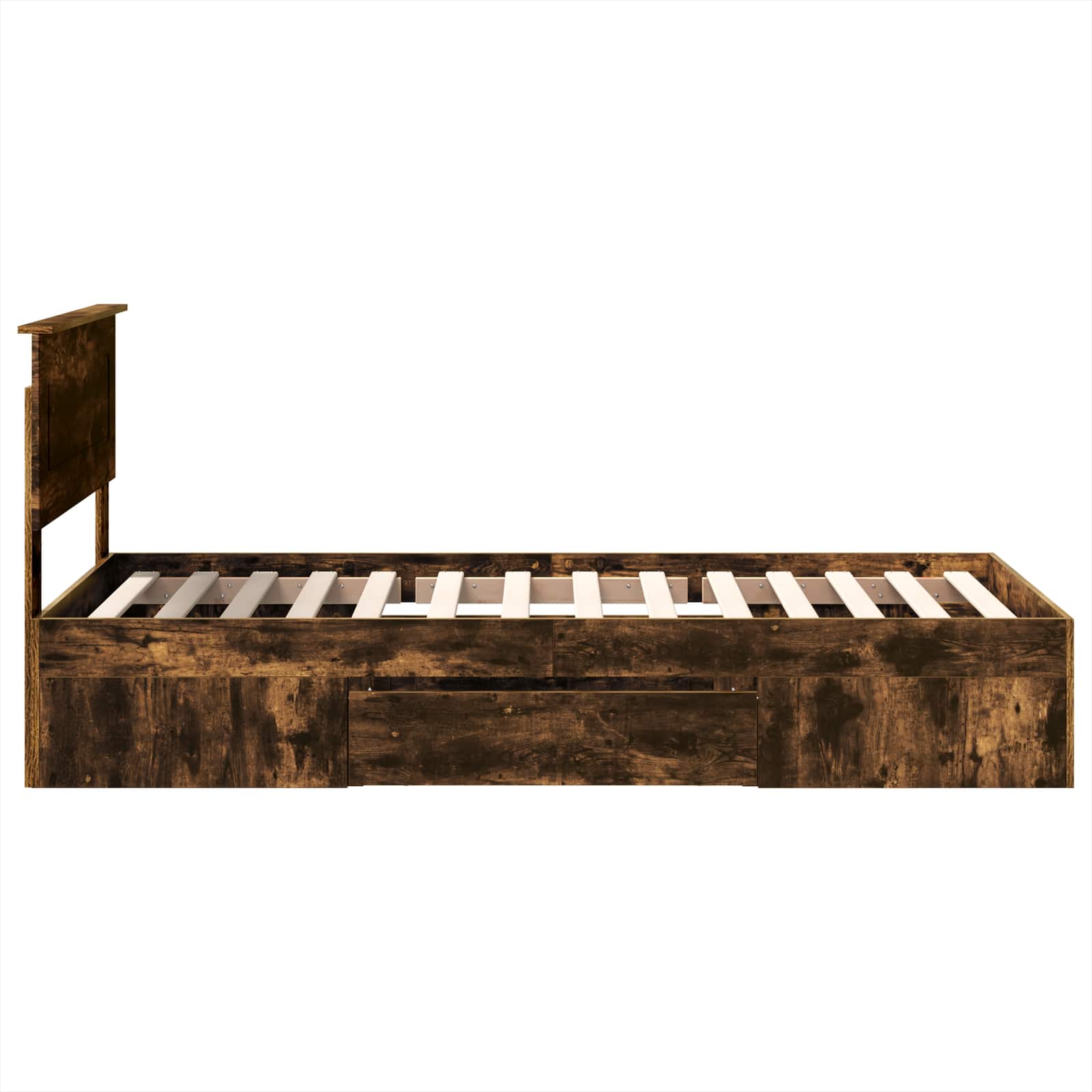 vidaXL Ramka łóżka Dąb wędzony 90 x 200 cm Materiał drewnopochodny