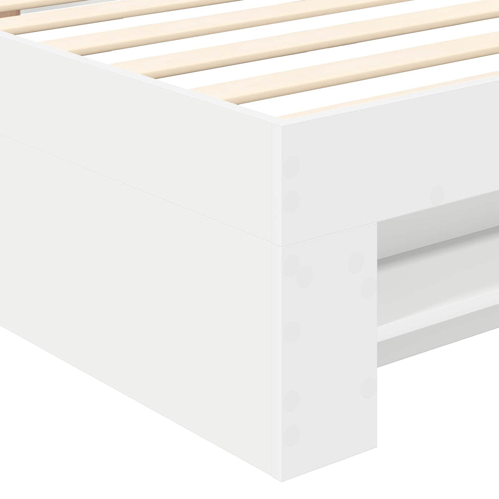 vidaXL Ramka łóżka Biały 80 x 200 cm Materiał drewnopochodny