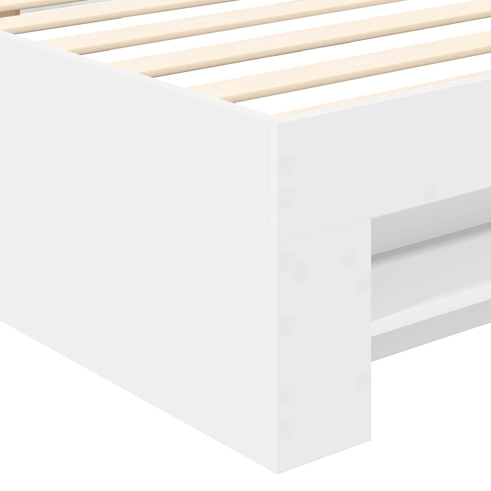 vidaXL Ramka łóżka Biały 80 x 200 cm Materiał drewnopochodny