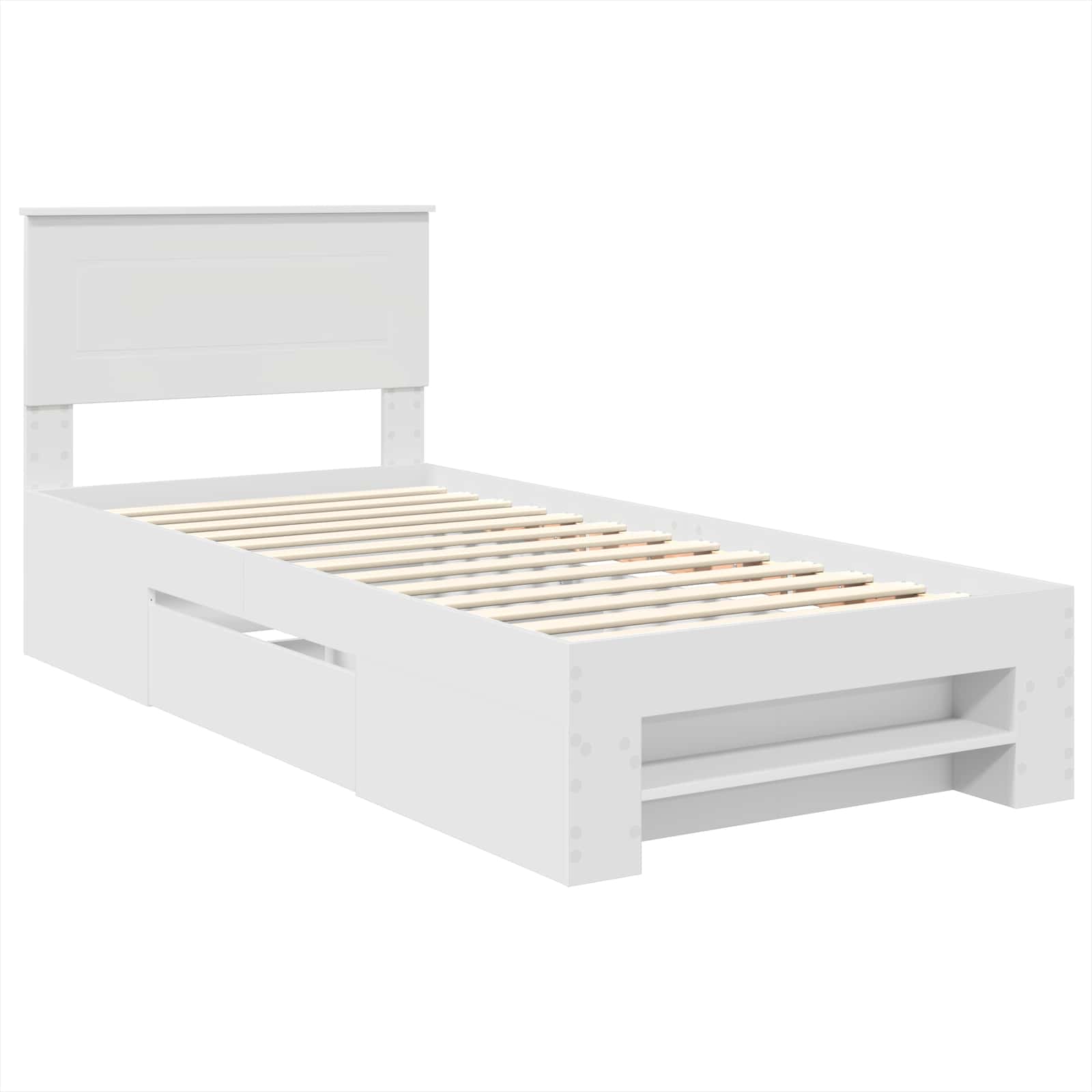 vidaXL Ramka łóżka Biały 80 x 200 cm Materiał drewnopochodny