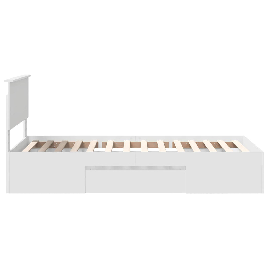 vidaXL Ramka łóżka Biały 80 x 200 cm Materiał drewnopochodny